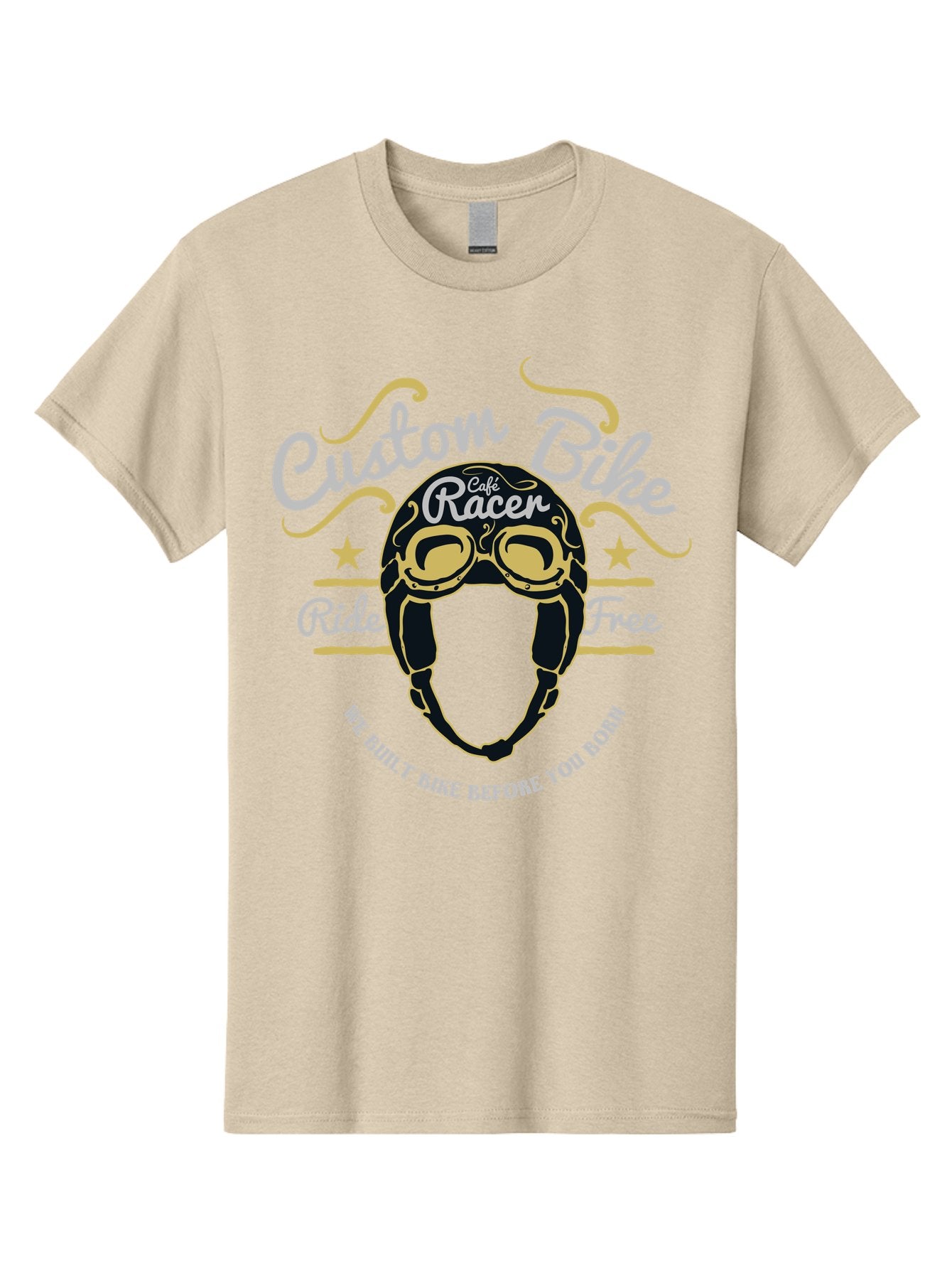 Custom Bike Men'S Graphic Tee, 100% Cotton, Comfortable Casual Summer Wear, Machine Washable, Custom Bike, Cafe Racer, Bicycle Helmet, Ride Free, Cycling Culture, Biker Lifestyle, Vintage Bike, Custom Motorcycle Aae222 12