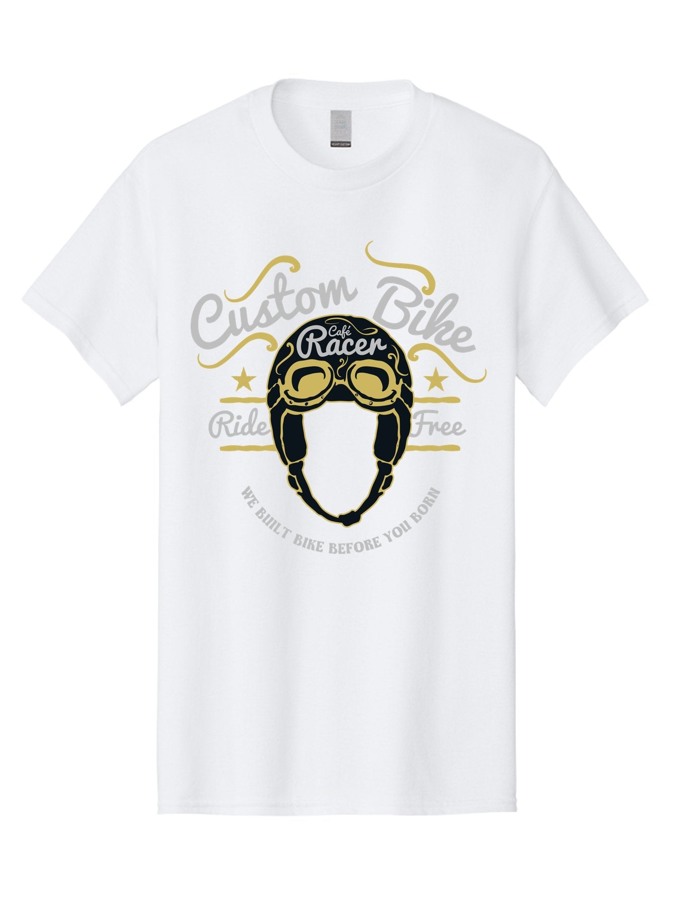 Custom Bike Men'S Graphic Tee, 100% Cotton, Comfortable Casual Summer Wear, Machine Washable, Custom Bike, Cafe Racer, Bicycle Helmet, Ride Free, Cycling Culture, Biker Lifestyle, Vintage Bike, Custom Motorcycle Aae222 10