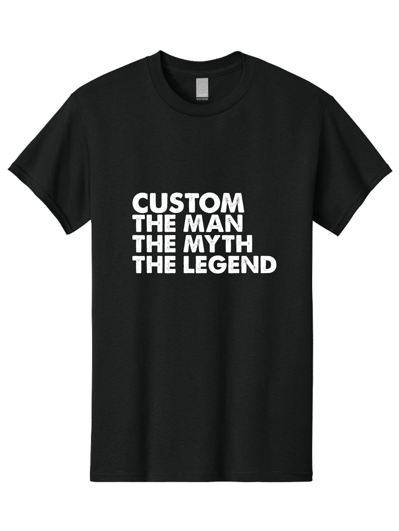 Custom The Man The Myth Men'S Graphic Tee, 100% Cotton, Comfortable Casual Summer Wear, Machine Washable, Custom Man, The Man, The Myth, The Legend, Personalized, Customized, Motivational Quote, Inspiration, Legendary Status, Bold Font, Aae223 21