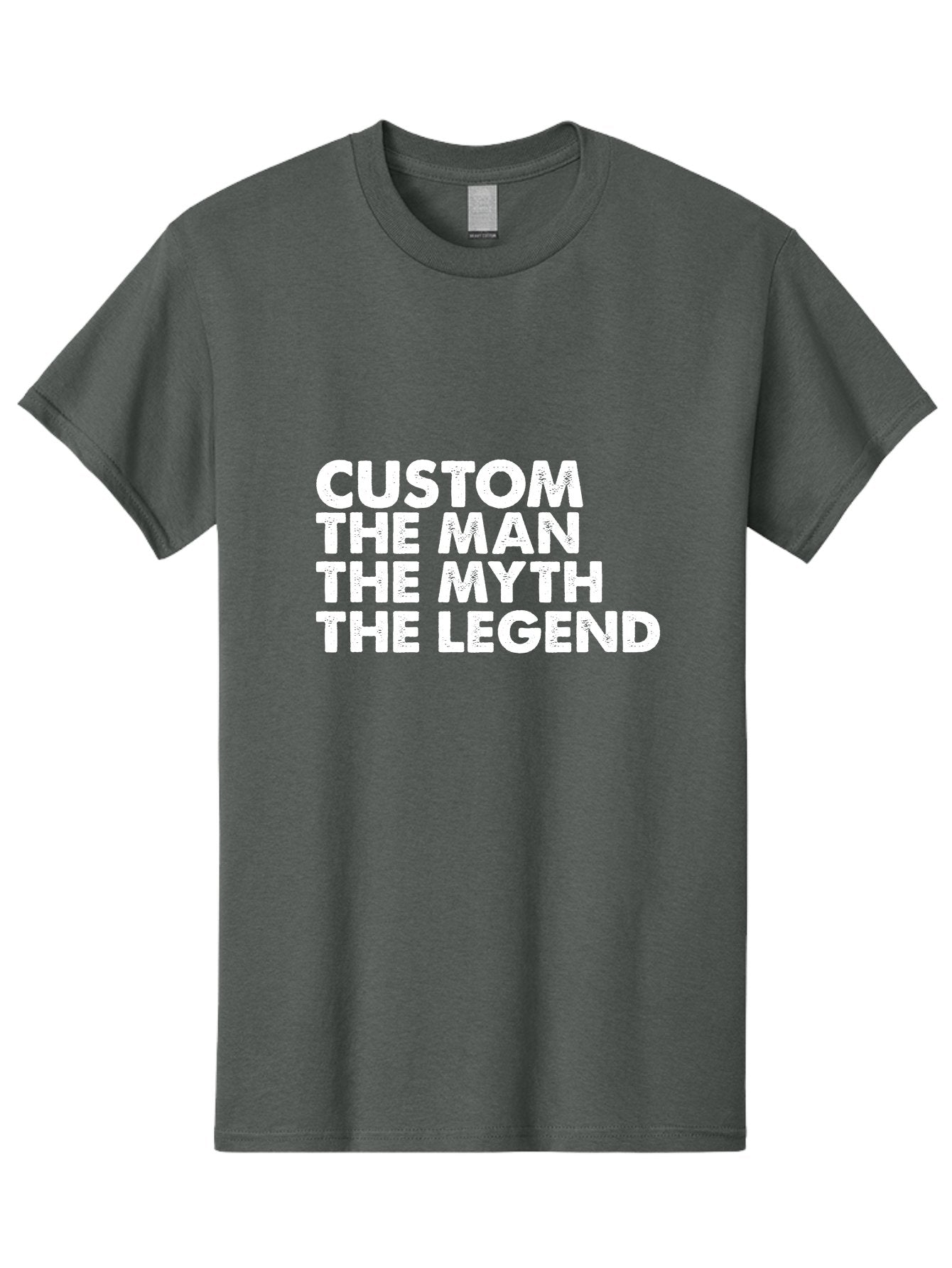 Custom The Man The Myth Men'S Graphic Tee, 100% Cotton, Comfortable Casual Summer Wear, Machine Washable, Custom Man, The Man, The Myth, The Legend, Personalized, Customized, Motivational Quote, Inspiration, Legendary Status, Bold Font, Aae223 6