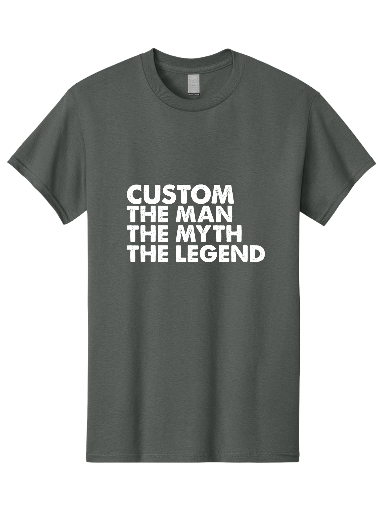 Custom The Man The Myth Men'S Graphic Tee, 100% Cotton, Comfortable Casual Summer Wear, Machine Washable, Custom Man, The Man, The Myth, The Legend, Personalized, Customized, Motivational Quote, Inspiration, Legendary Status, Bold Font, Aae223 13