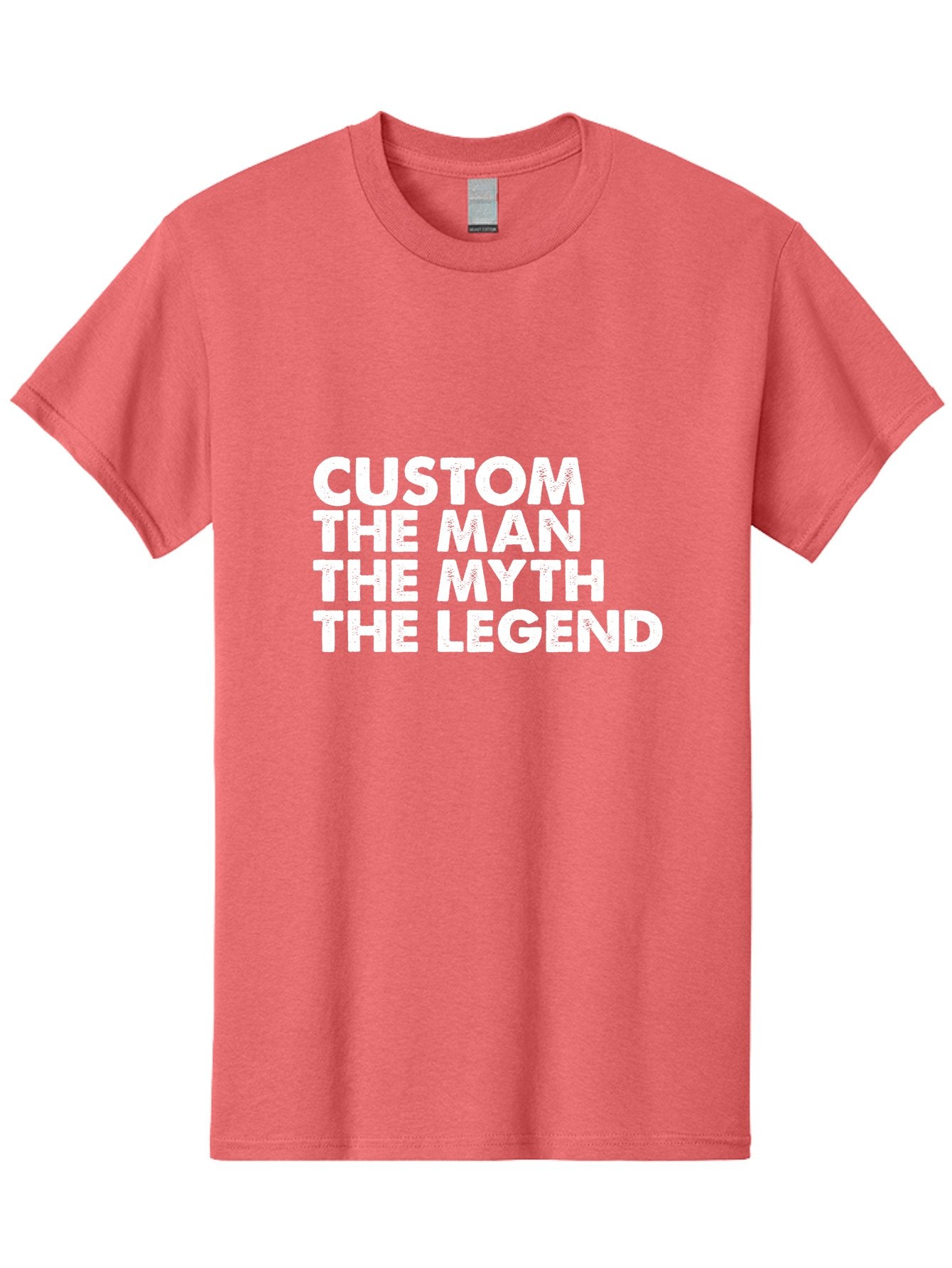 Custom The Man The Myth Men'S Graphic Tee, 100% Cotton, Comfortable Casual Summer Wear, Machine Washable, Custom Man, The Man, The Myth, The Legend, Personalized, Customized, Motivational Quote, Inspiration, Legendary Status, Bold Font, Aae223 3