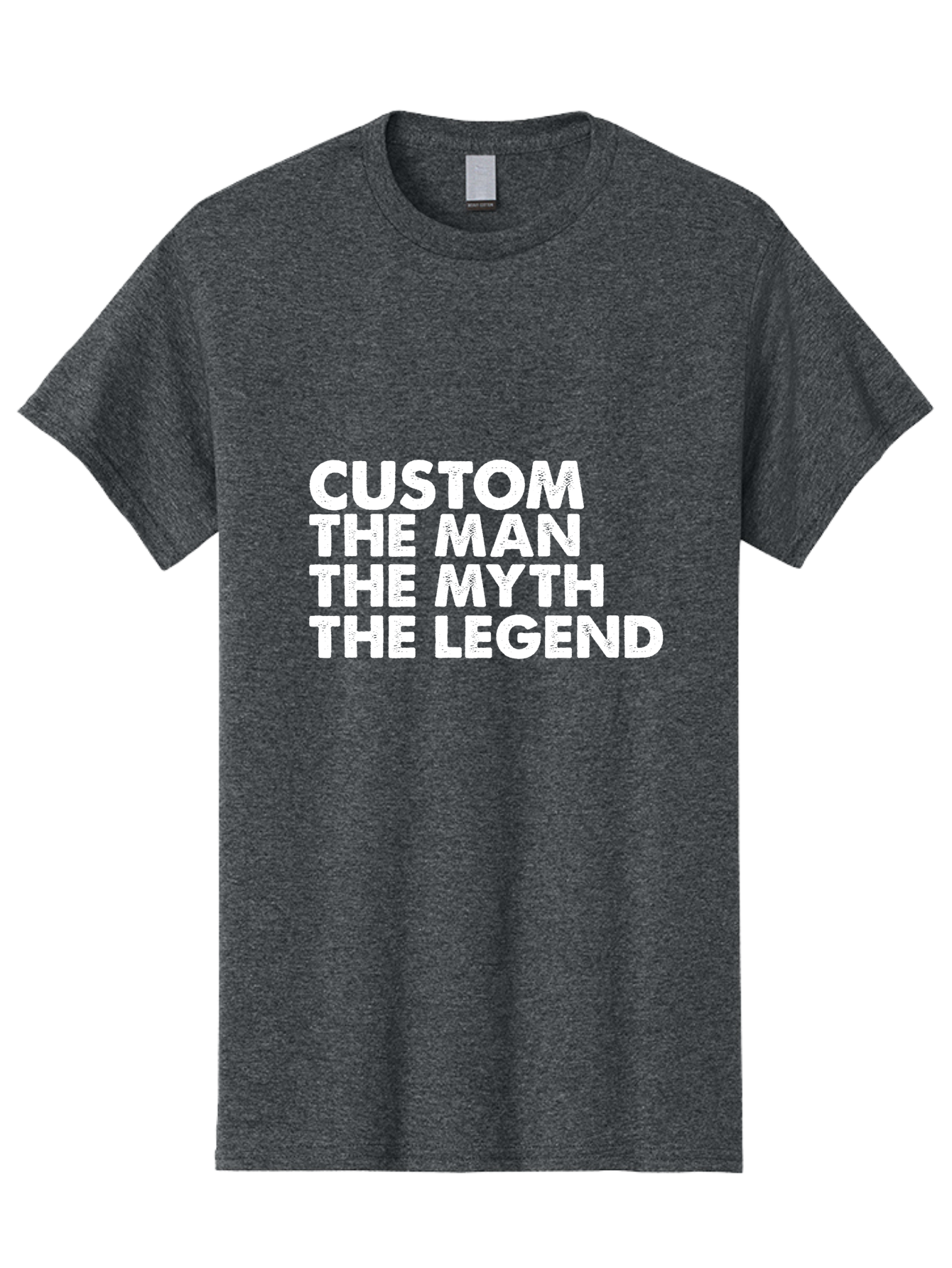 Custom The Man The Myth Men'S Graphic Tee, 100% Cotton, Comfortable Casual Summer Wear, Machine Washable, Custom Man, The Man, The Myth, The Legend, Personalized, Customized, Motivational Quote, Inspiration, Legendary Status, Bold Font, Aae223 15