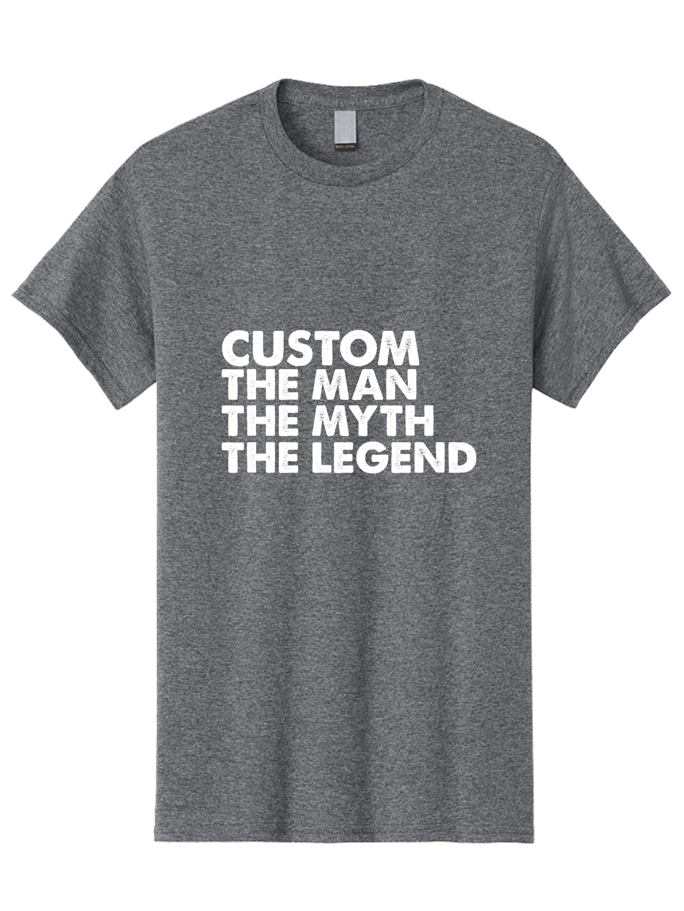 Custom The Man The Myth Men'S Graphic Tee, 100% Cotton, Comfortable Casual Summer Wear, Machine Washable, Custom Man, The Man, The Myth, The Legend, Personalized, Customized, Motivational Quote, Inspiration, Legendary Status, Bold Font, Aae223 23
