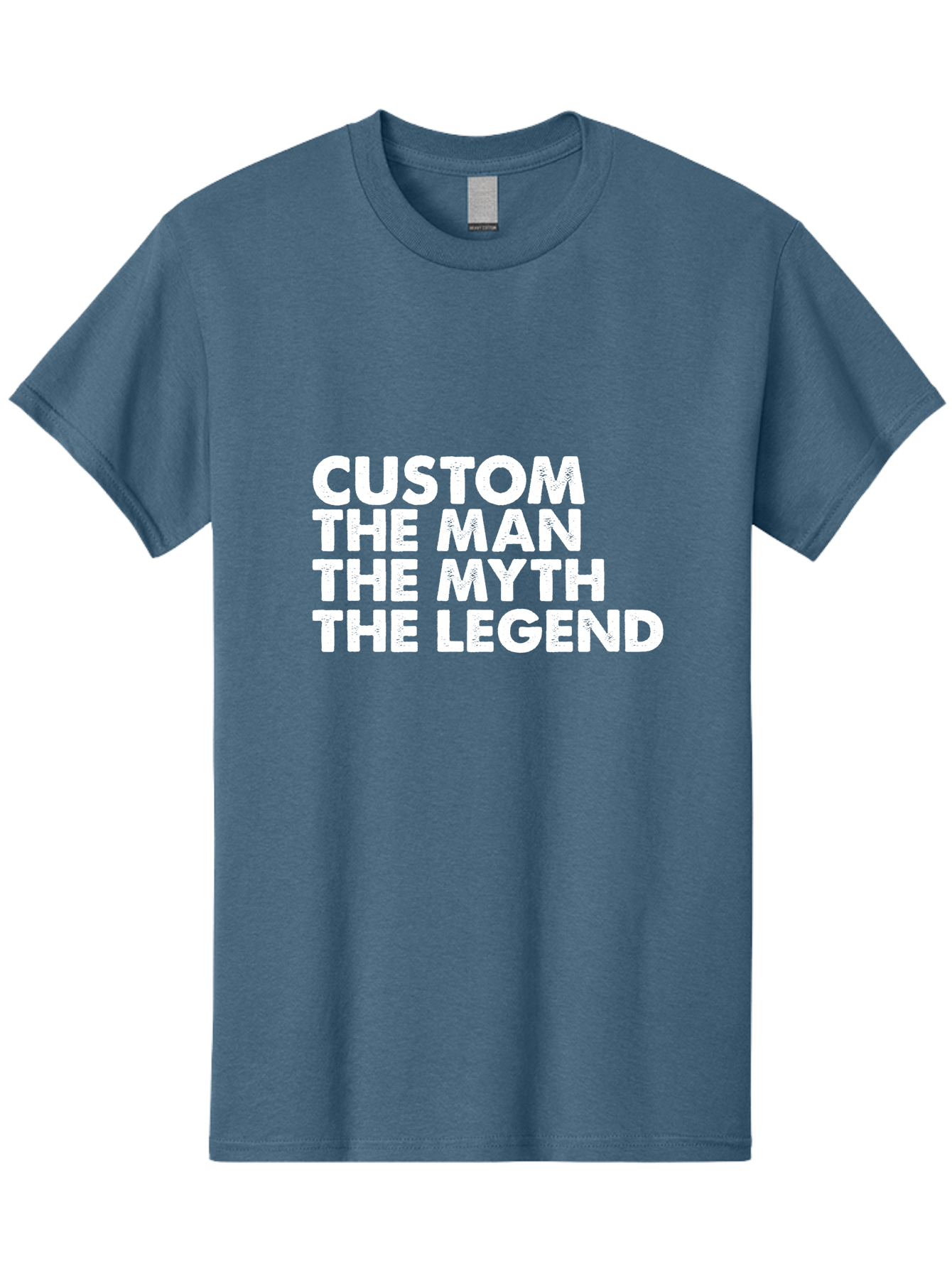 Custom The Man The Myth Men'S Graphic Tee, 100% Cotton, Comfortable Casual Summer Wear, Machine Washable, Custom Man, The Man, The Myth, The Legend, Personalized, Customized, Motivational Quote, Inspiration, Legendary Status, Bold Font, Aae223