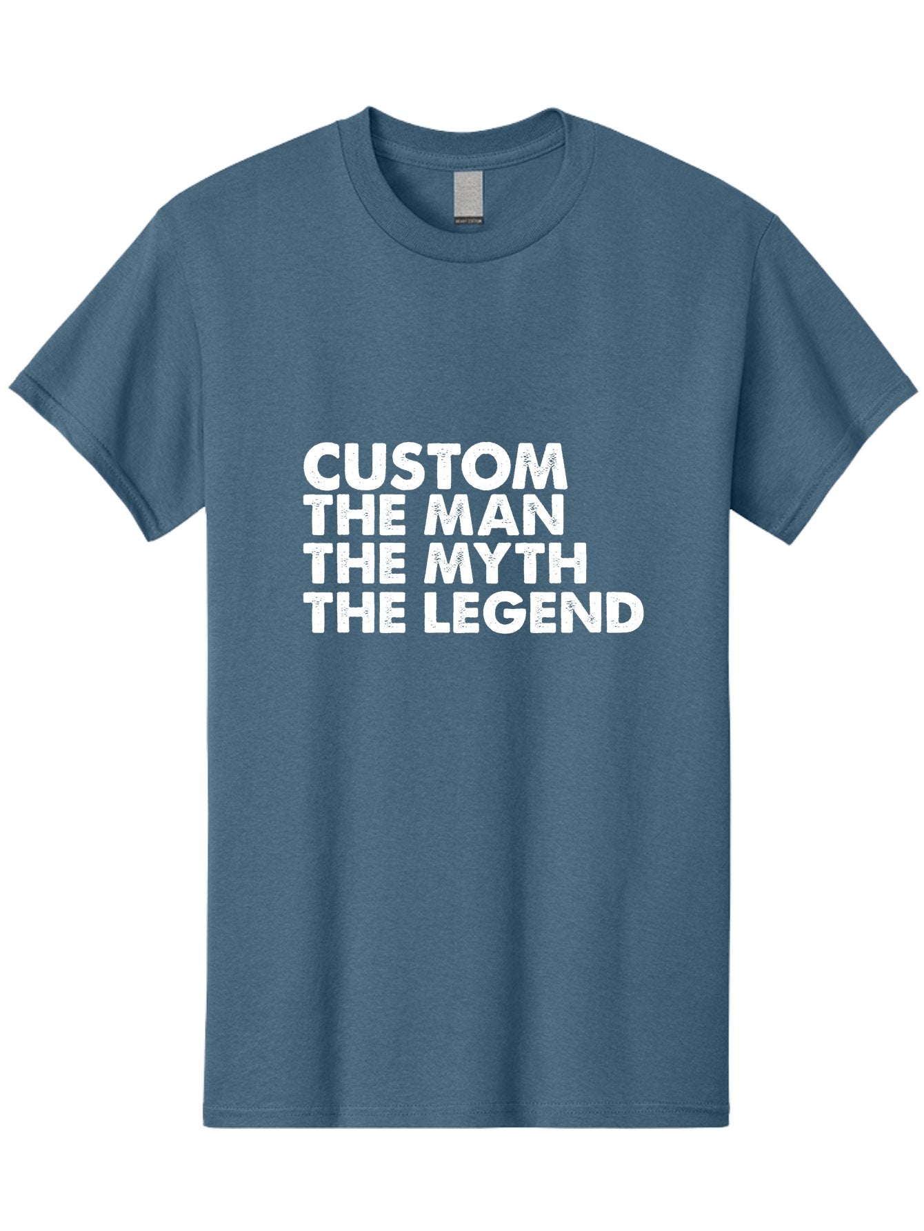 Custom The Man The Myth Men'S Graphic Tee, 100% Cotton, Comfortable Casual Summer Wear, Machine Washable, Custom Man, The Man, The Myth, The Legend, Personalized, Customized, Motivational Quote, Inspiration, Legendary Status, Bold Font, Aae223 15