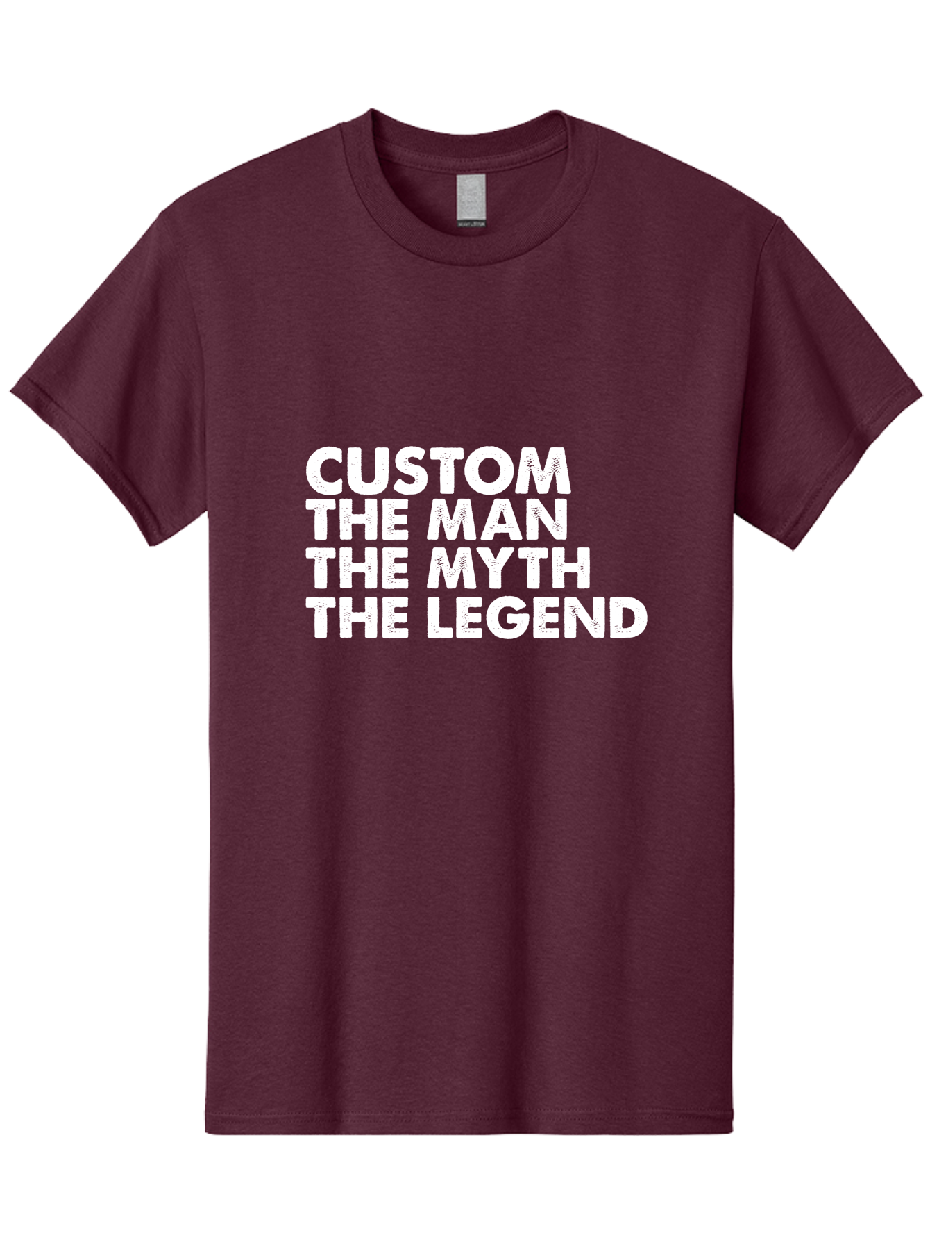 Custom The Man The Myth Men'S Graphic Tee, 100% Cotton, Comfortable Casual Summer Wear, Machine Washable, Custom Man, The Man, The Myth, The Legend, Personalized, Customized, Motivational Quote, Inspiration, Legendary Status, Bold Font, Aae223 5