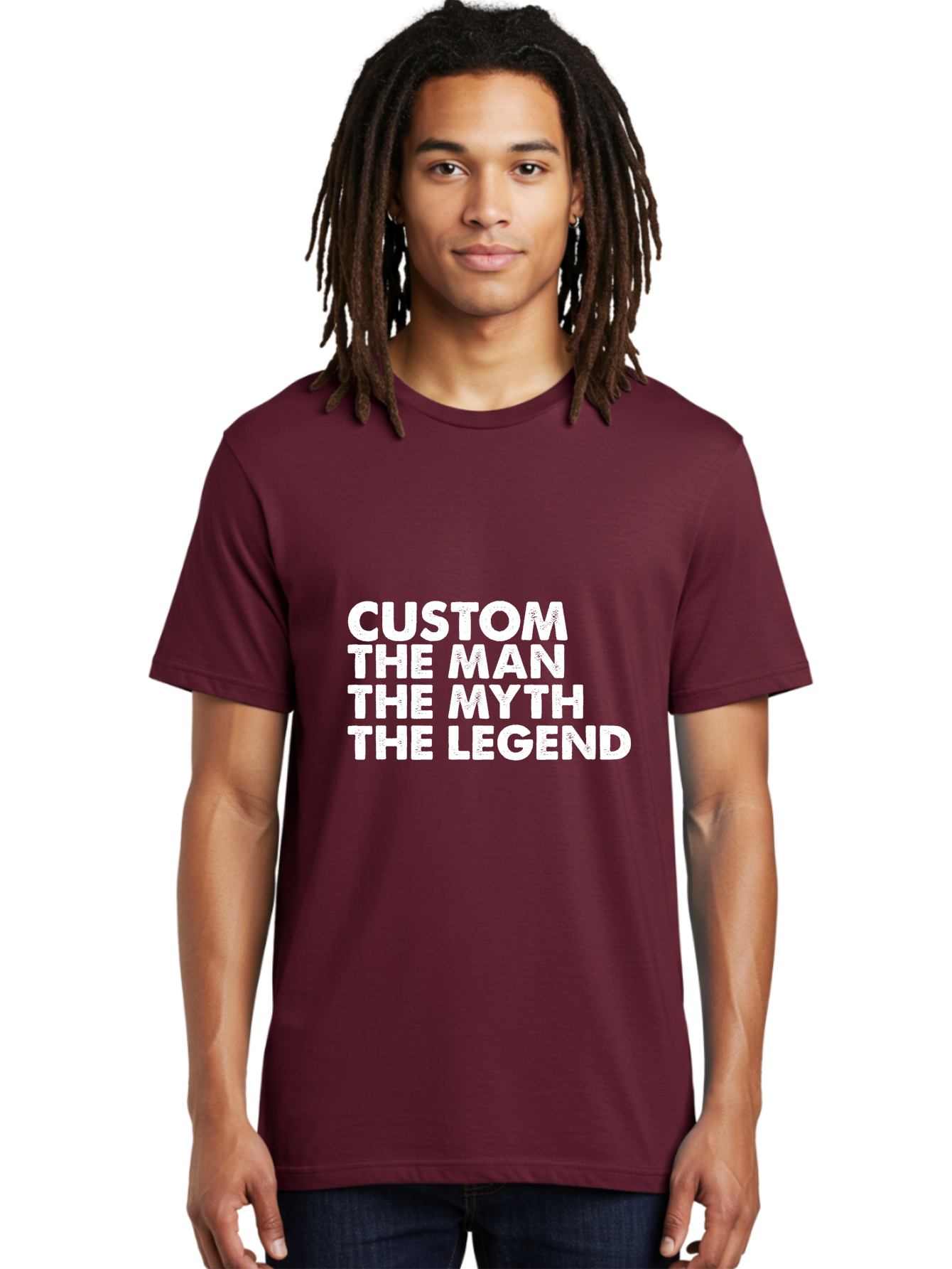 Custom The Man The Myth Men'S Graphic Tee, 100% Cotton, Comfortable Casual Summer Wear, Machine Washable, Custom Man, The Man, The Myth, The Legend, Personalized, Customized, Motivational Quote, Inspiration, Legendary Status, Bold Font, Aae223 6