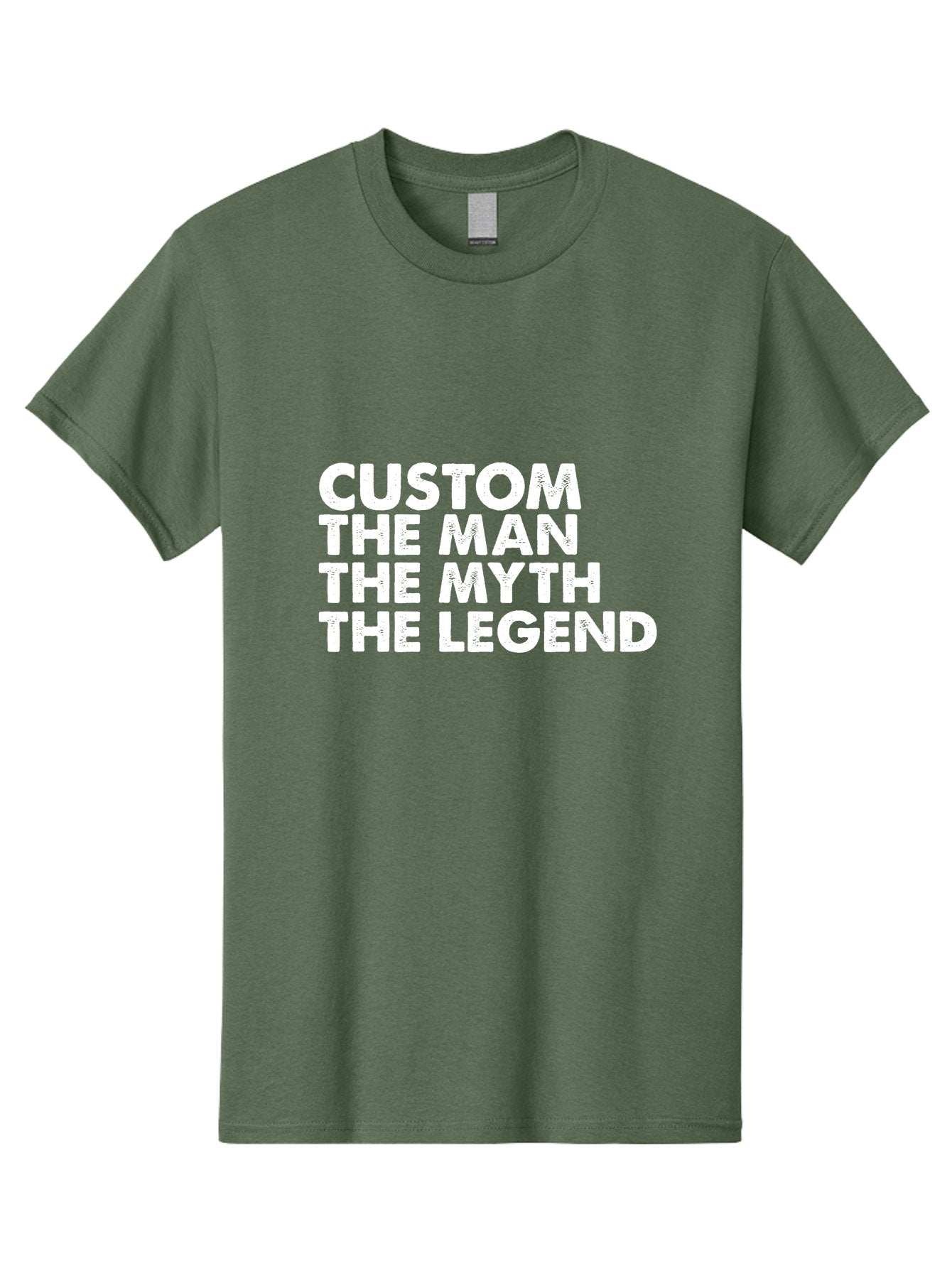 Custom The Man The Myth Men'S Graphic Tee, 100% Cotton, Comfortable Casual Summer Wear, Machine Washable, Custom Man, The Man, The Myth, The Legend, Personalized, Customized, Motivational Quote, Inspiration, Legendary Status, Bold Font, Aae223 7