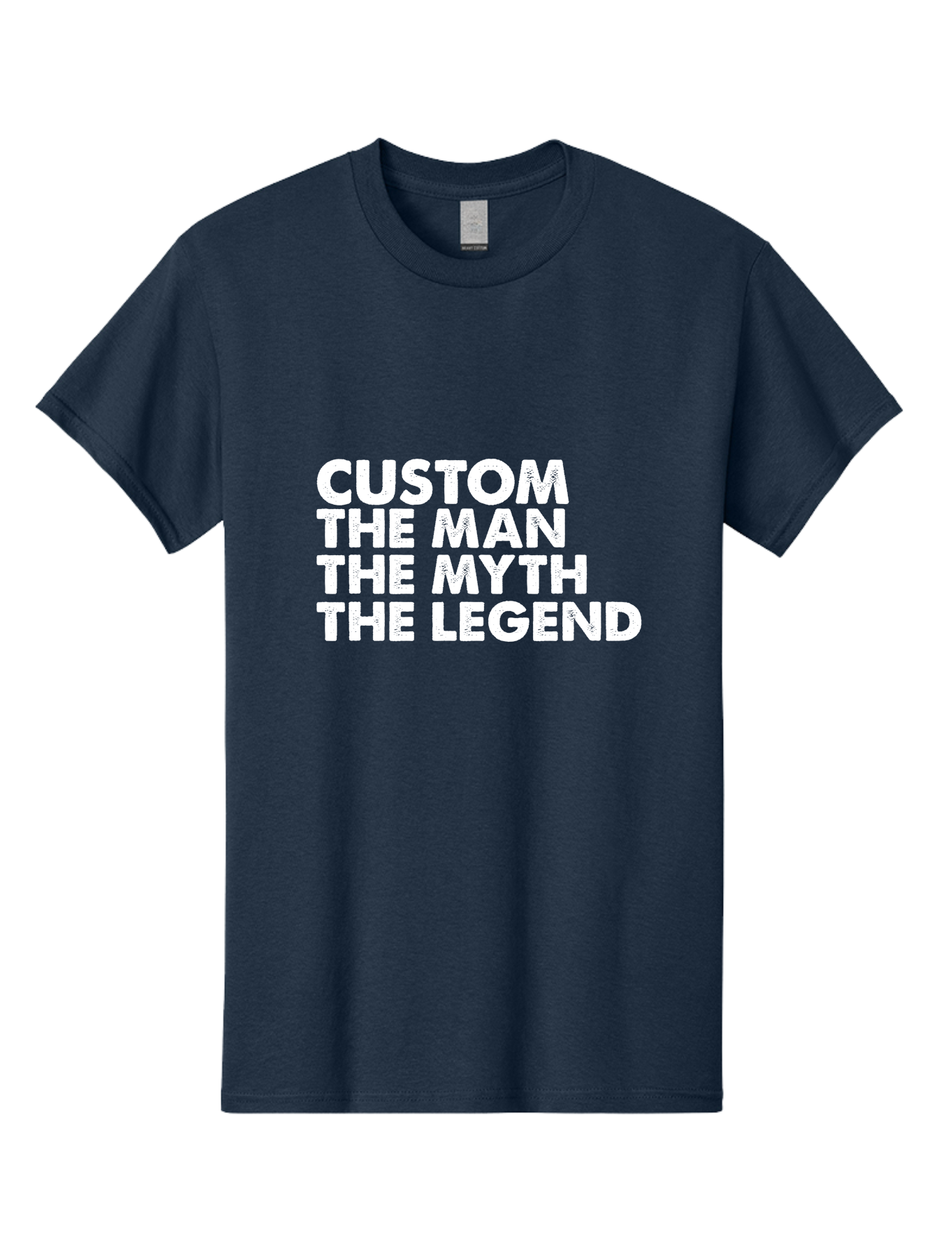 Custom The Man The Myth Men'S Graphic Tee, 100% Cotton, Comfortable Casual Summer Wear, Machine Washable, Custom Man, The Man, The Myth, The Legend, Personalized, Customized, Motivational Quote, Inspiration, Legendary Status, Bold Font, Aae223 3