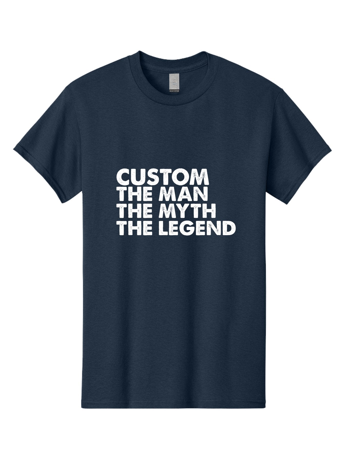 Custom The Man The Myth Men'S Graphic Tee, 100% Cotton, Comfortable Casual Summer Wear, Machine Washable, Custom Man, The Man, The Myth, The Legend, Personalized, Customized, Motivational Quote, Inspiration, Legendary Status, Bold Font, Aae223 14