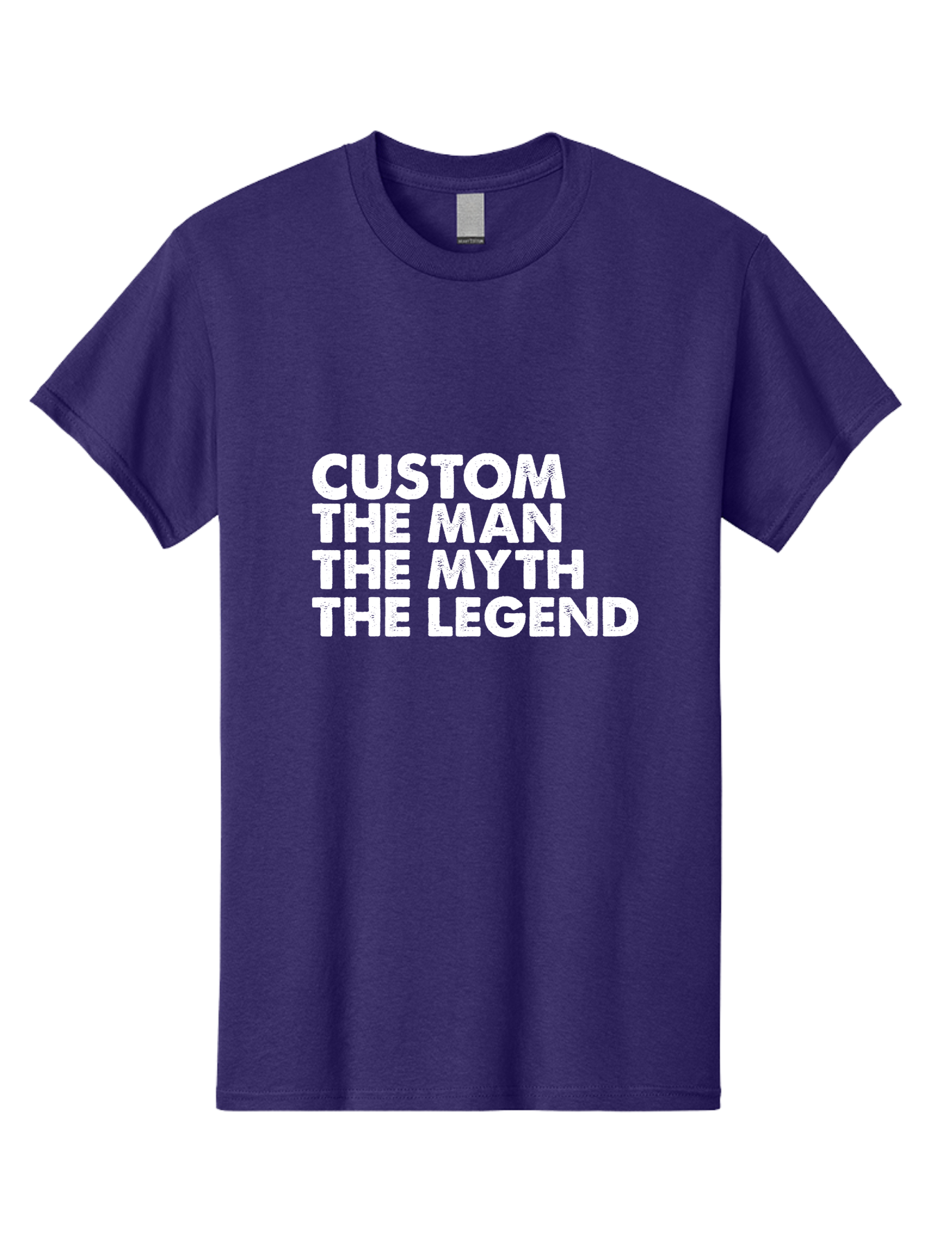 Custom The Man The Myth Men'S Graphic Tee, 100% Cotton, Comfortable Casual Summer Wear, Machine Washable, Custom Man, The Man, The Myth, The Legend, Personalized, Customized, Motivational Quote, Inspiration, Legendary Status, Bold Font, Aae223 27