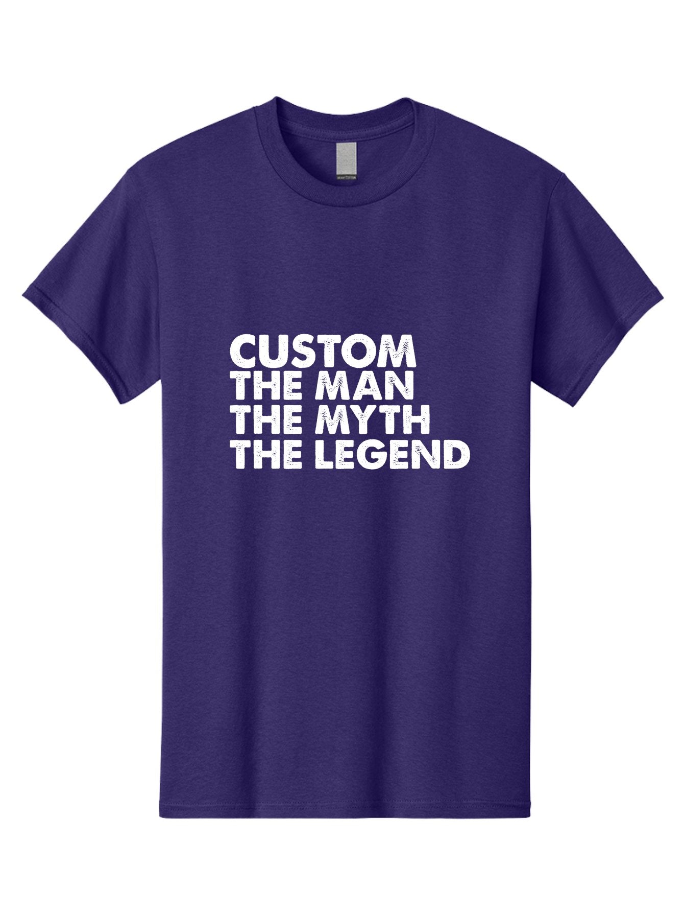 Custom The Man The Myth Men'S Graphic Tee, 100% Cotton, Comfortable Casual Summer Wear, Machine Washable, Custom Man, The Man, The Myth, The Legend, Personalized, Customized, Motivational Quote, Inspiration, Legendary Status, Bold Font, Aae223 10