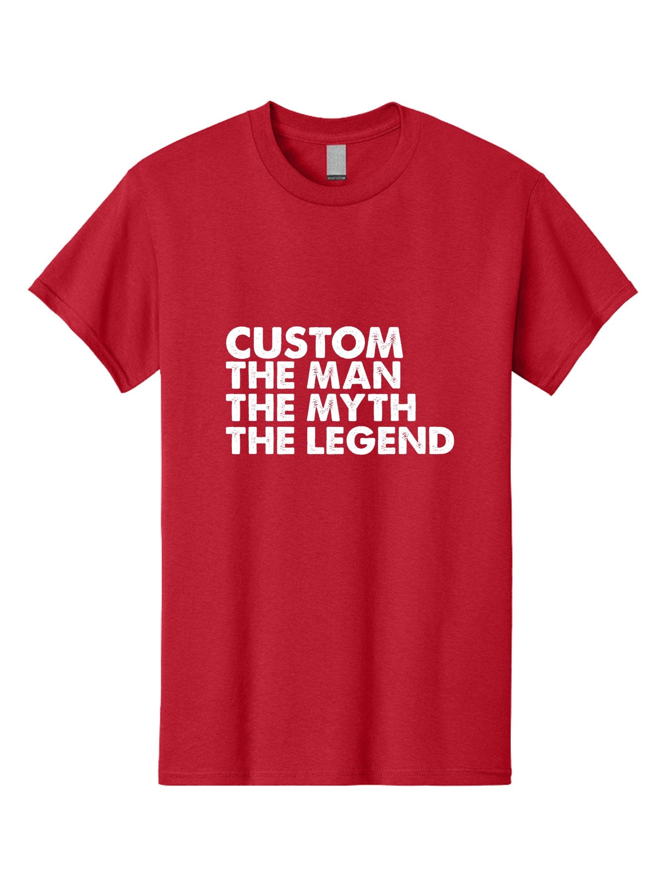 Custom The Man The Myth Men'S Graphic Tee, 100% Cotton, Comfortable Casual Summer Wear, Machine Washable, Custom Man, The Man, The Myth, The Legend, Personalized, Customized, Motivational Quote, Inspiration, Legendary Status, Bold Font, Aae223 13