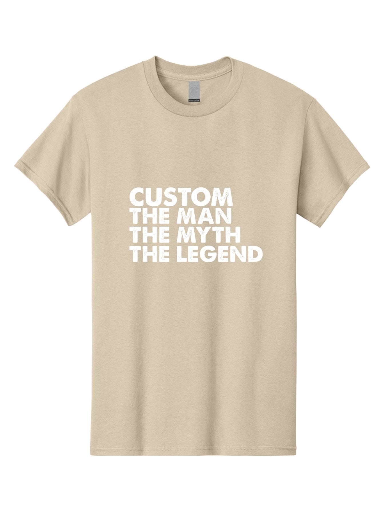 Custom The Man The Myth Men'S Graphic Tee, 100% Cotton, Comfortable Casual Summer Wear, Machine Washable, Custom Man, The Man, The Myth, The Legend, Personalized, Customized, Motivational Quote, Inspiration, Legendary Status, Bold Font, Aae223 8