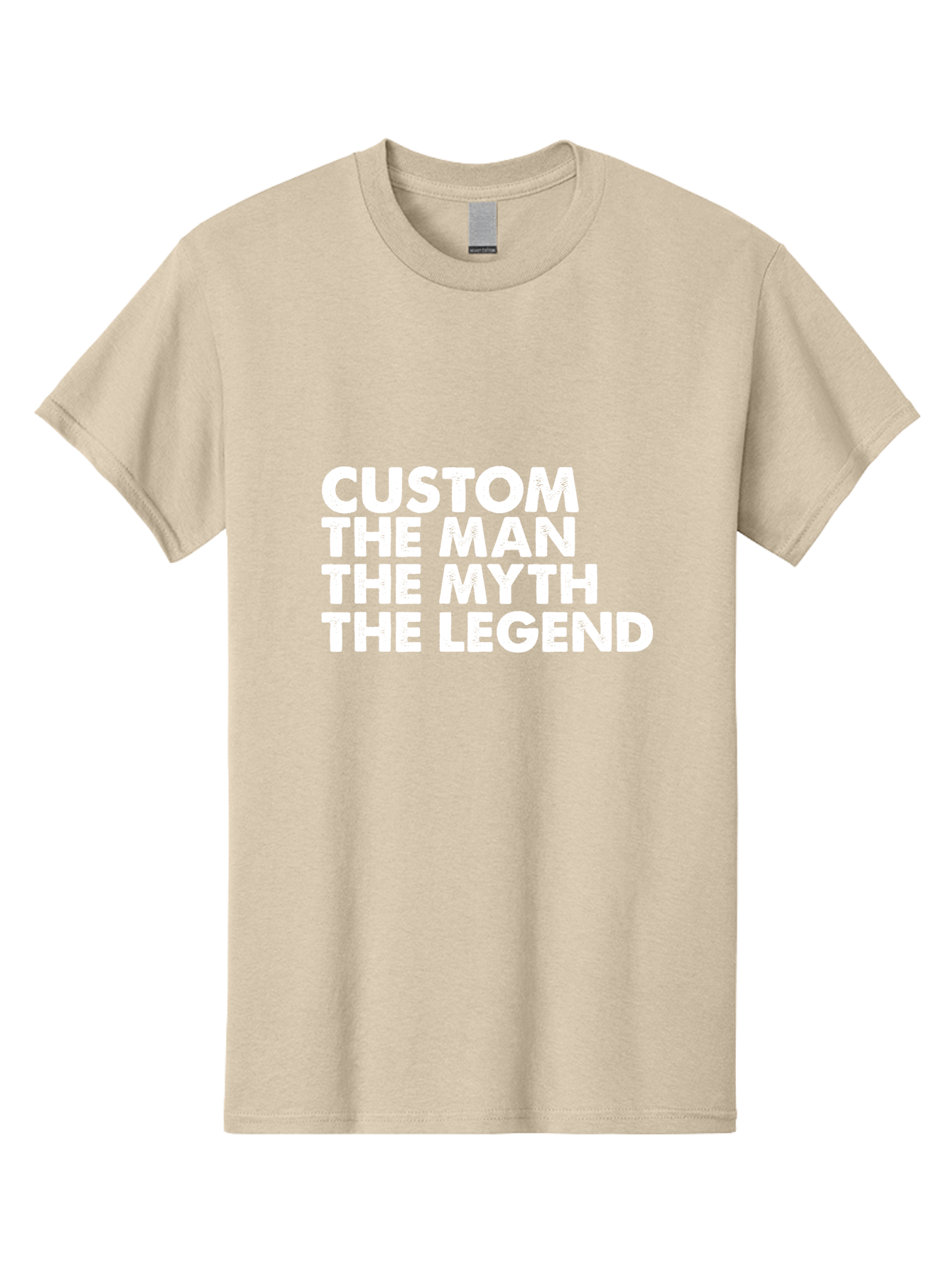 Custom The Man The Myth Men'S Graphic Tee, 100% Cotton, Comfortable Casual Summer Wear, Machine Washable, Custom Man, The Man, The Myth, The Legend, Personalized, Customized, Motivational Quote, Inspiration, Legendary Status, Bold Font, Aae223 11