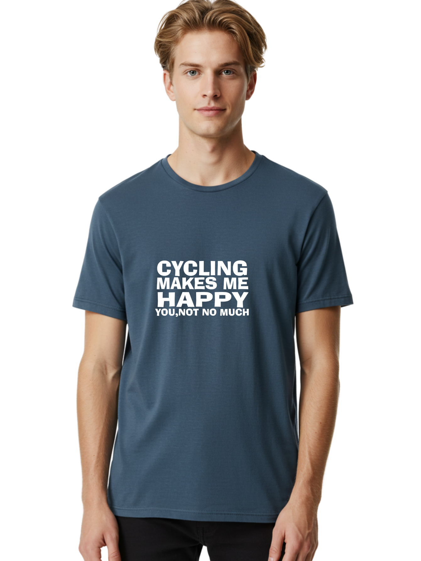 Cycling Makes Me Men'S Graphic Tee, 100% Cotton, Comfortable Casual Summer Wear, Machine Washable, Cycling Quotes, Cycling Motivation, Funny Cycling, Cycling Humor, Sarcastic Quotes, Motivational Phrases, Inspirational Quotes, Fitness Quotes Aae224 30