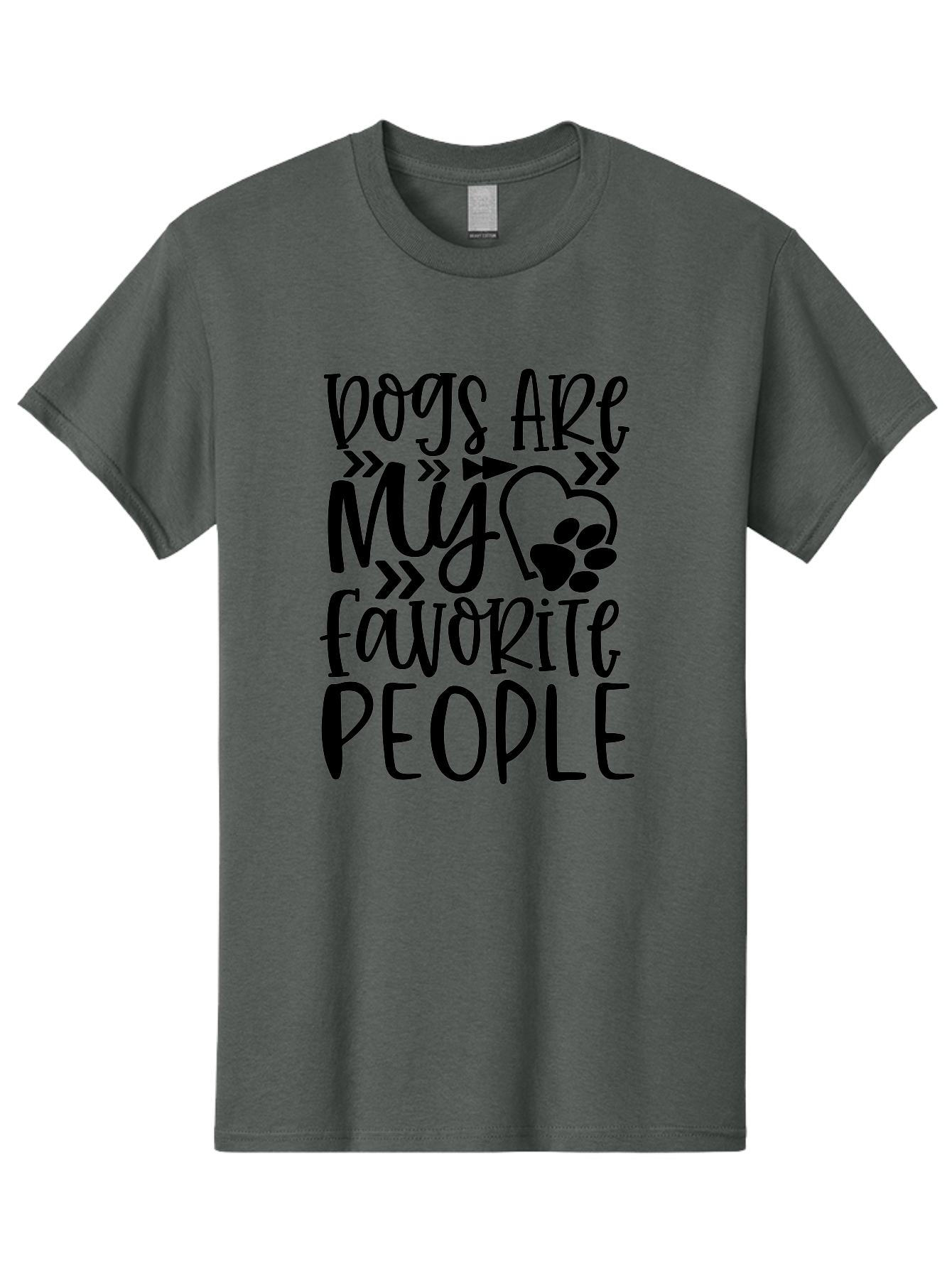 Dogs Are My Favorite People Men'S Graphic Tee, 100% Cotton, Comfortable Casual Summer Wear, Machine Washable, Funny Dog Quotes, Dog Lovers, Dog Owners, Paw Print, Dog Hearts, Dog Quotes Aae237 5