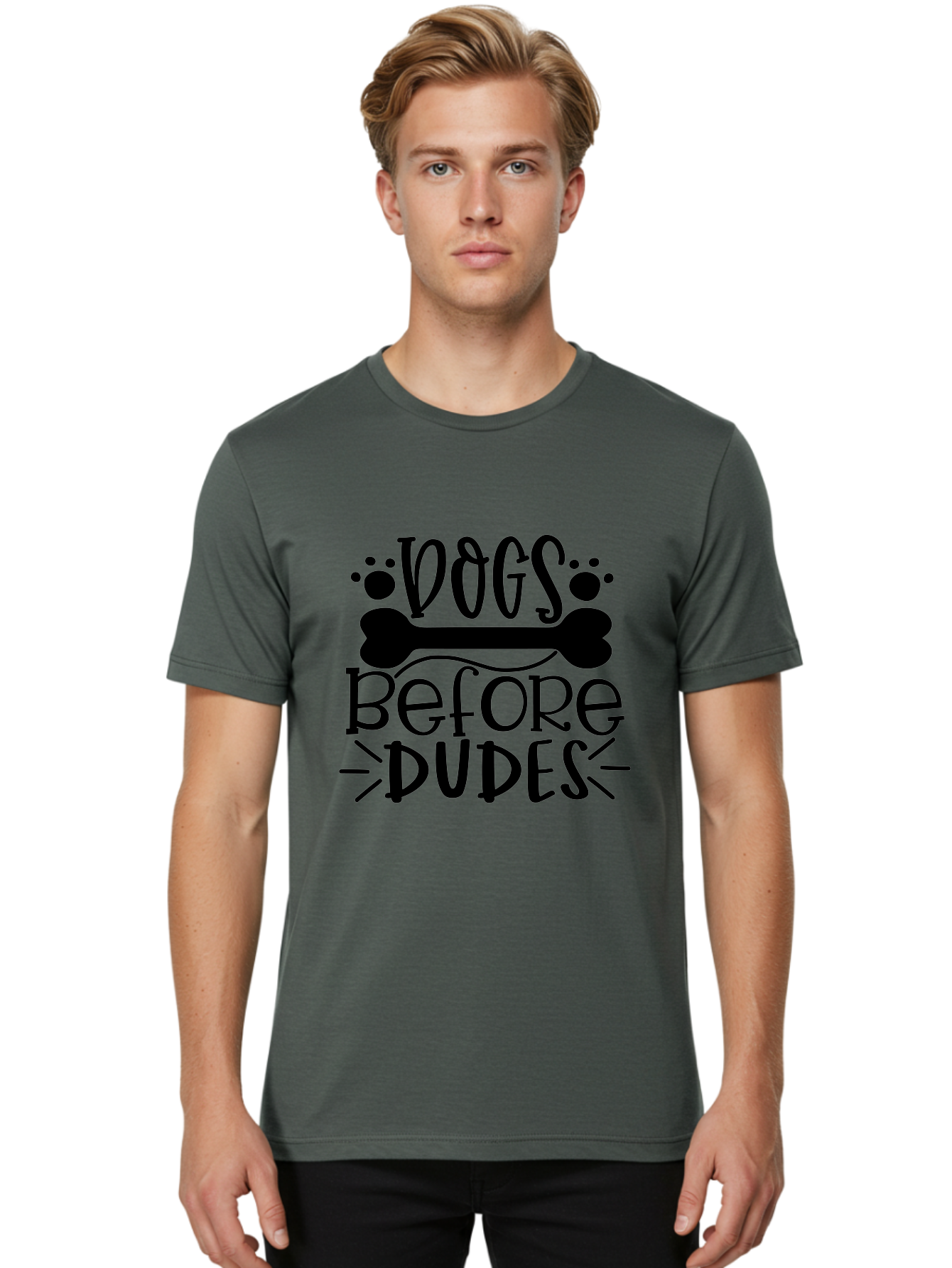 Dogs Before Dudes-01 Men'S Graphic Tee, 100% Cotton, Comfortable Casual Summer Wear, Machine Washable, Funny Dog Quotes, Dog Lovers Gift, Dog Mom Quotes, Dog Lover Sayings, Dog Quotes, Dog Quotes For Women, Dog Quotes For Men Aae239 6