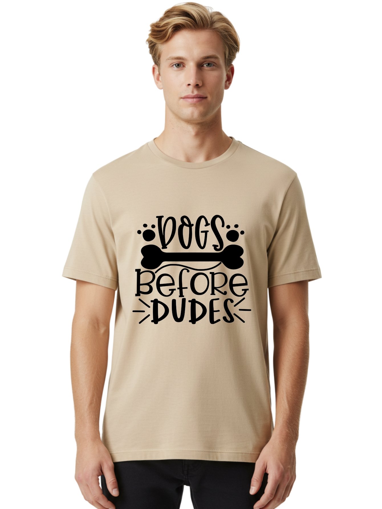 Dogs Before Dudes-01 Men'S Graphic Tee, 100% Cotton, Comfortable Casual Summer Wear, Machine Washable, Funny Dog Quotes, Dog Lovers Gift, Dog Mom Quotes, Dog Lover Sayings, Dog Quotes, Dog Quotes For Women, Dog Quotes For Men Aae239 12