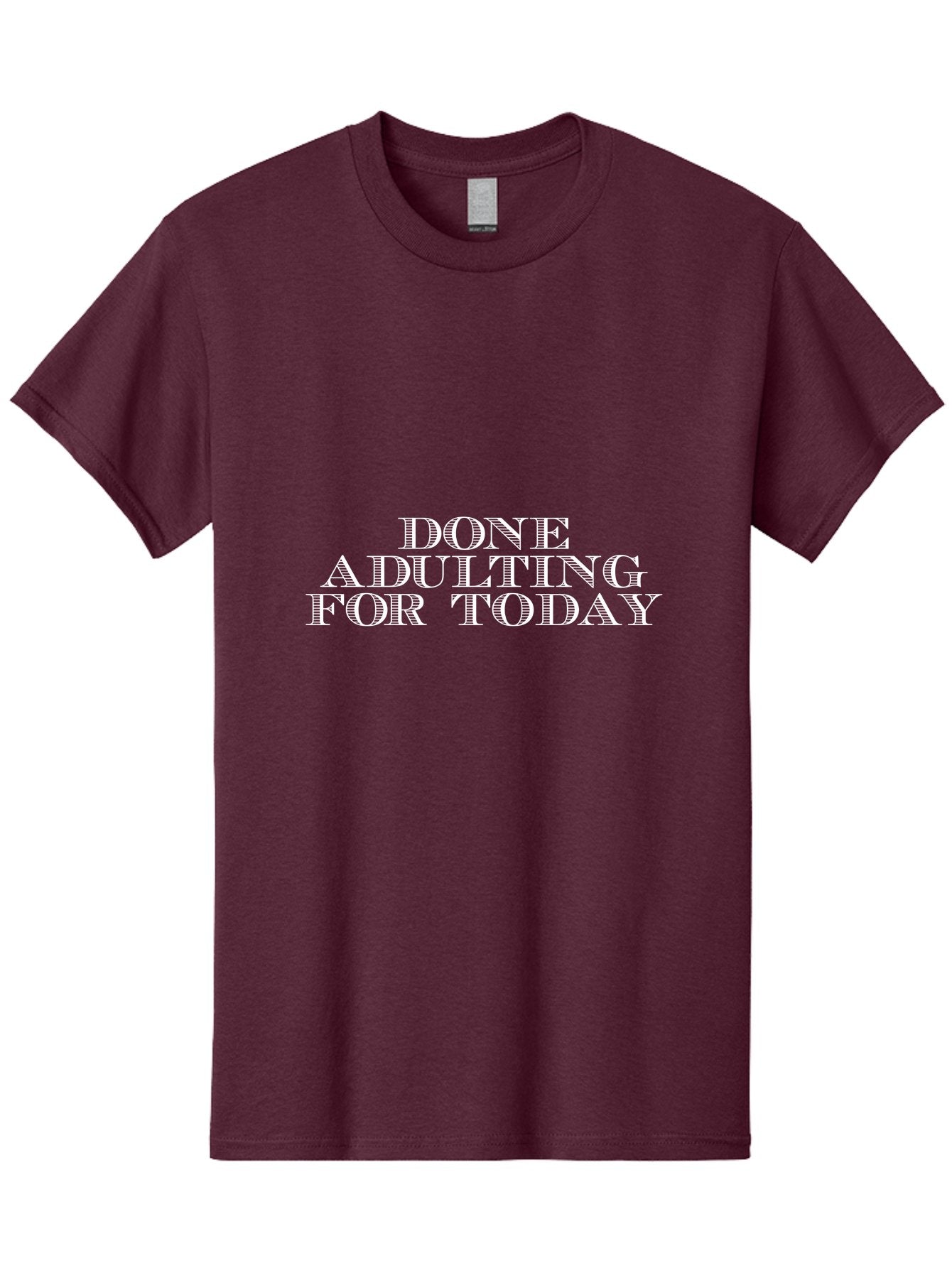 Done Adulting Men'S Graphic Tee, 100% Cotton, Comfortable Casual Summer Wear, Machine Washable, Funny Quote, Adulting Humor, Relatable Meme, Humorous Saying, Done For Today, Witty Remark, Sarcastic Phrase Aae241 14