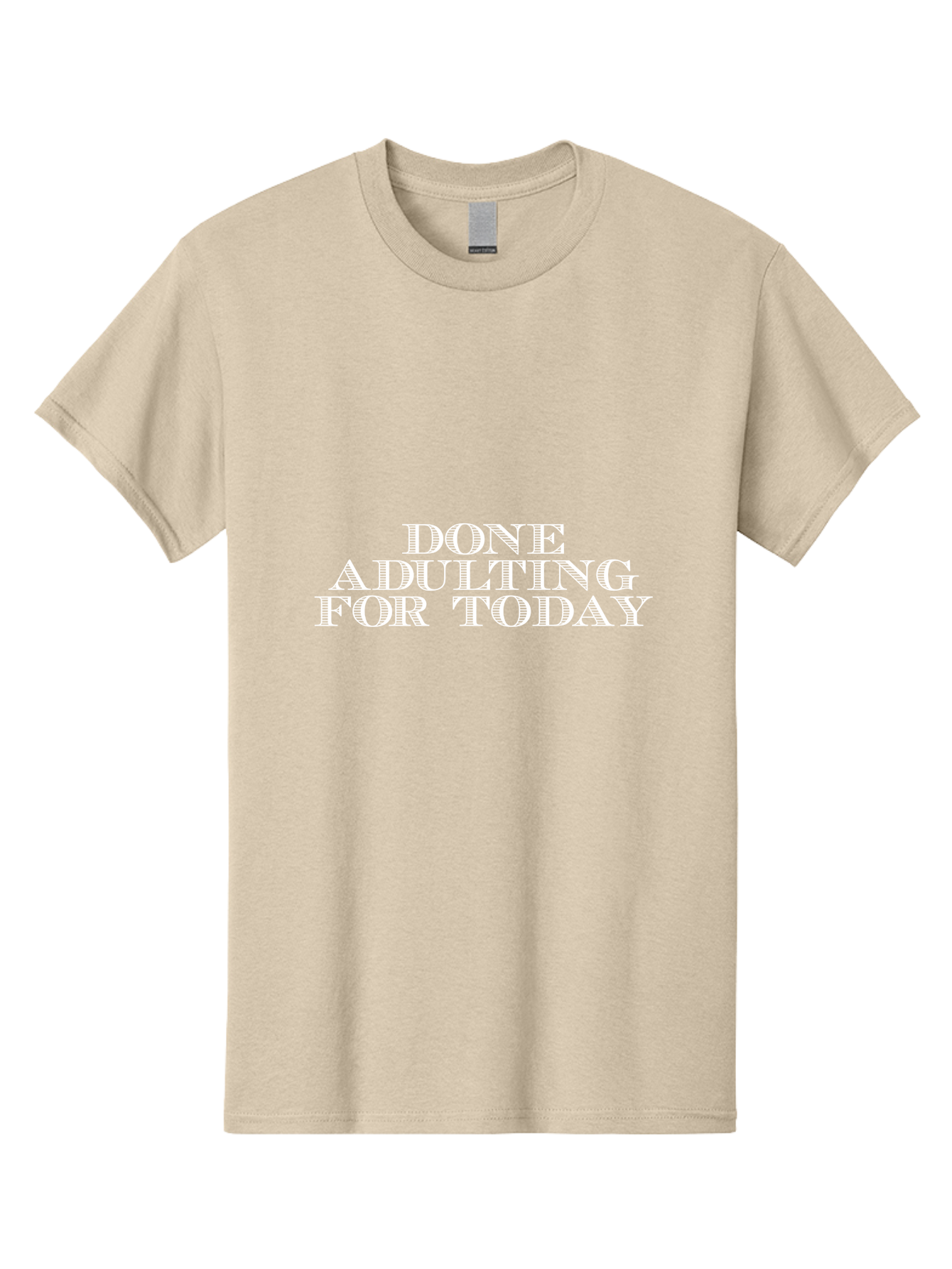Done Adulting Men'S Graphic Tee, 100% Cotton, Comfortable Casual Summer Wear, Machine Washable, Funny Quote, Adulting Humor, Relatable Meme, Humorous Saying, Done For Today, Witty Remark, Sarcastic Phrase Aae241