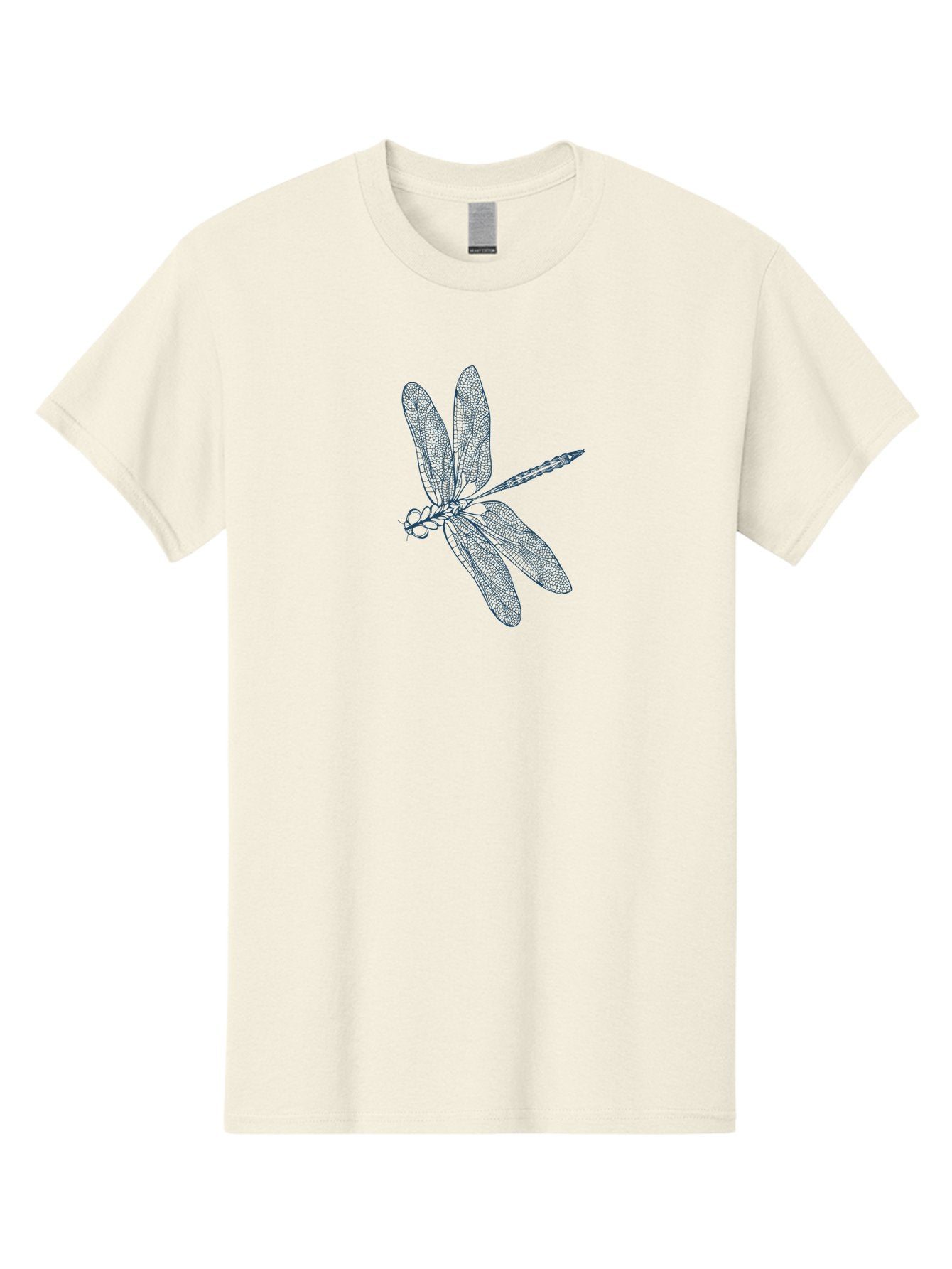 Dragonfly 2 Men'S Graphic Tee, 100% Cotton, Comfortable Casual Summer Wear, Machine Washable, Dragonfly Illustration, Insect Art, Dotwork Design, Delicate Wings, Insect Details, Nature-Inspired Graphics, Blue Linework Aae247 15
