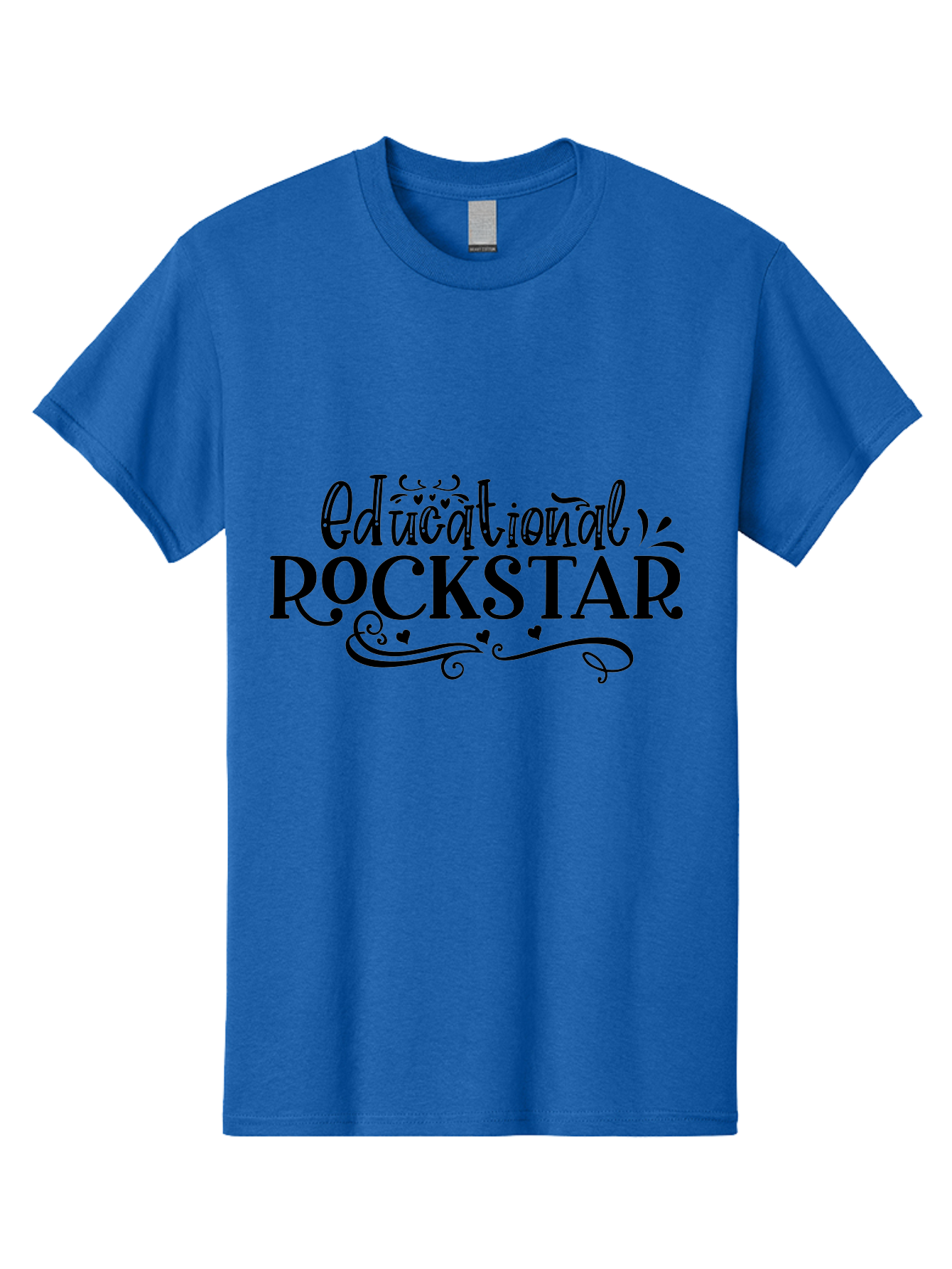 Educational Rockstar Men'S Graphic Tee, 100% Cotton, Comfortable Casual Summer Wear, Machine Washable, Rockstar Teacher, Educational Achievement, Teaching Excellence, Inspirational Educator, Motivational Quote, Learning Rockstar Aae252 13
