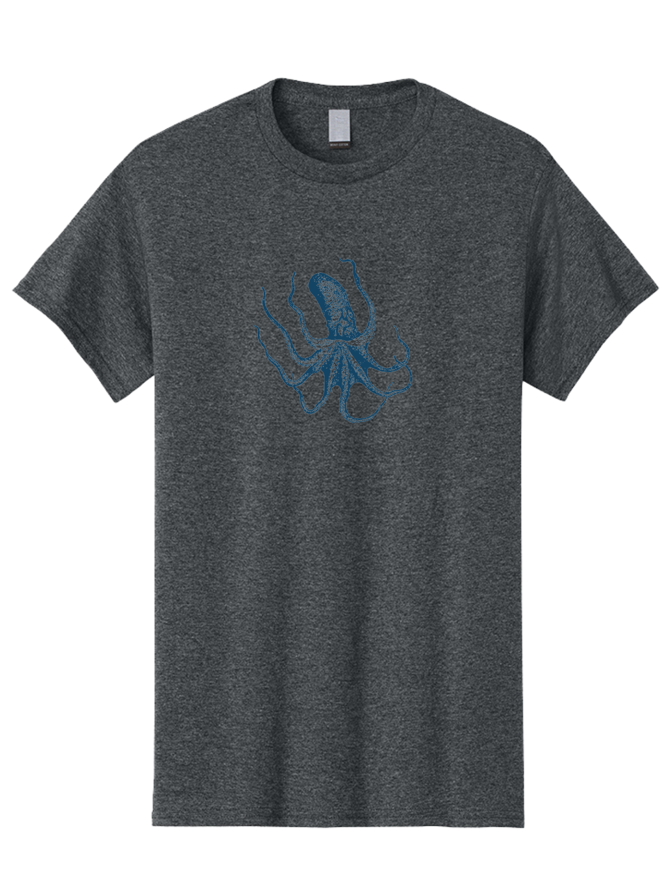 Eight-Legged Sea Monster Men'S Graphic Tee, 100% Cotton, Comfortable Casual Summer Wear, Machine Washable, Octopus Illustration, Blue Octopus, Sea Creature, Underwater Life, Marine Animal, Ocean Dweller, Cephalopod, Tentacles, Squid-Like, Aae255 21