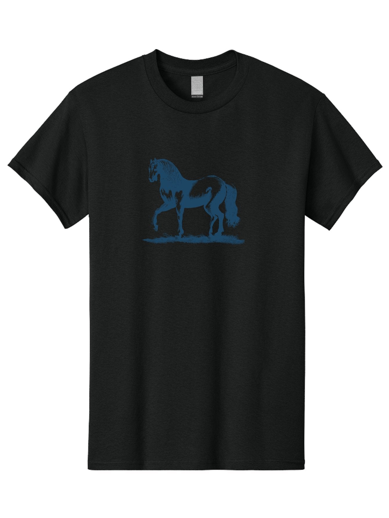 Elegant Horse Men'S Graphic Tee, 100% Cotton, Comfortable Casual Summer Wear, Machine Washable, Horse Running, Dynamic Movement, Equine Art, Horse Illustration, Majestic Animal, Flowing Mane, Dynamic Pose, Grassy Ground, Bold Lines Aae257 15