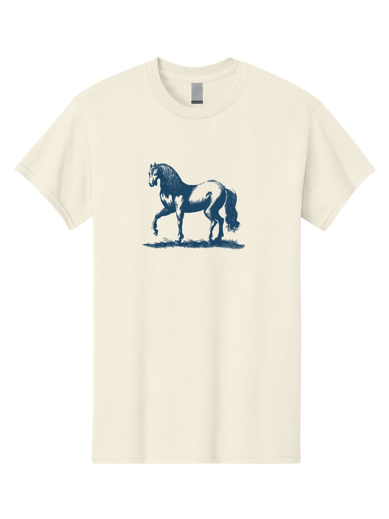 Elegant Horse Men'S Graphic Tee, 100% Cotton, Comfortable Casual Summer Wear, Machine Washable, Horse Running, Dynamic Movement, Equine Art, Horse Illustration, Majestic Animal, Flowing Mane, Dynamic Pose, Grassy Ground, Bold Lines Aae257 9