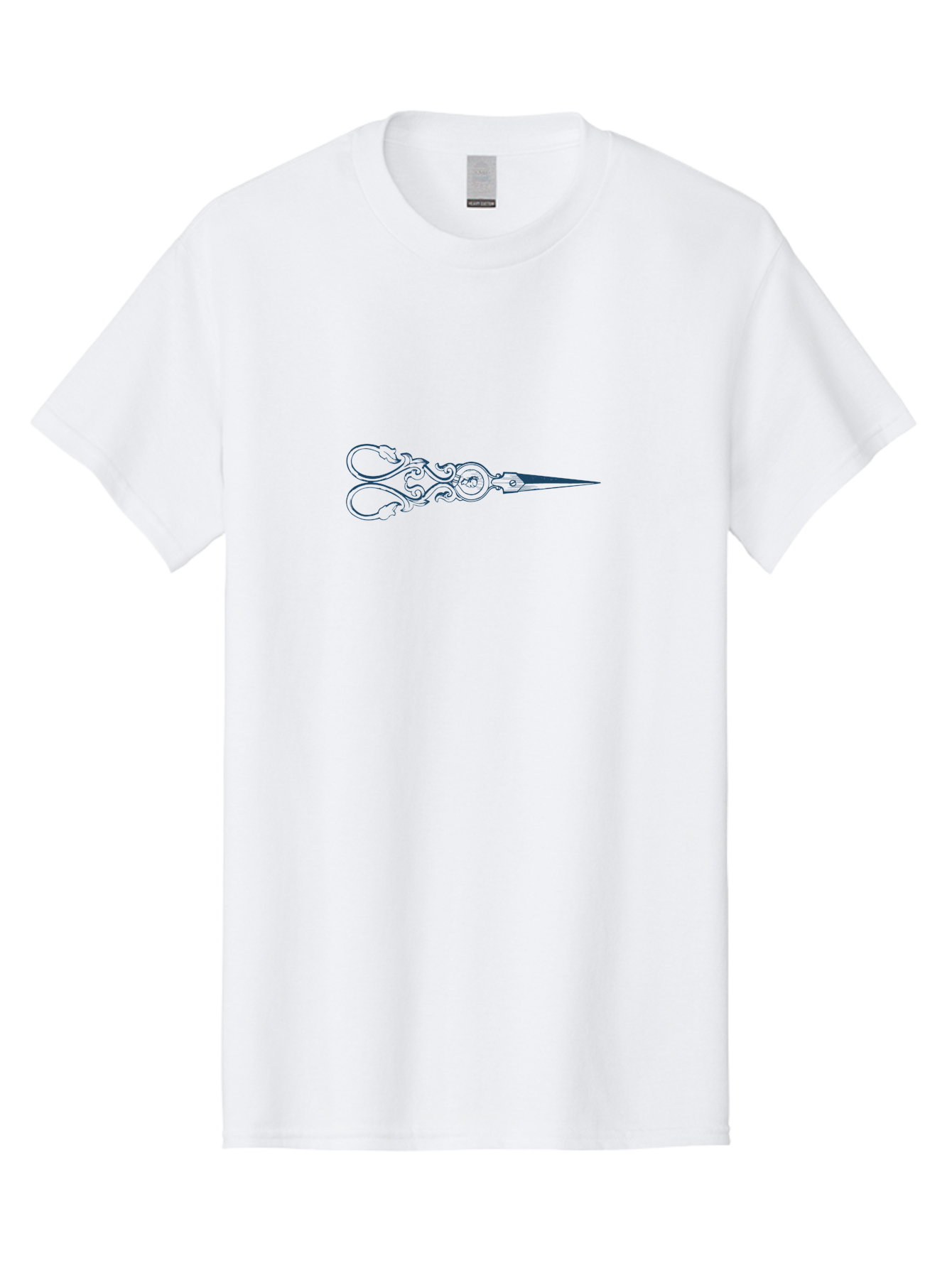 Elegant Scroll Pattern Scissors Men'S Graphic Tee, 100% Cotton, Comfortable Casual Summer Wear, Machine Washable, Vintage Scissors, Antique Cutting Tool, Ornate Handle, Elegant Design, Precision Cutting, Classic Craftsmanship, Aae258 19
