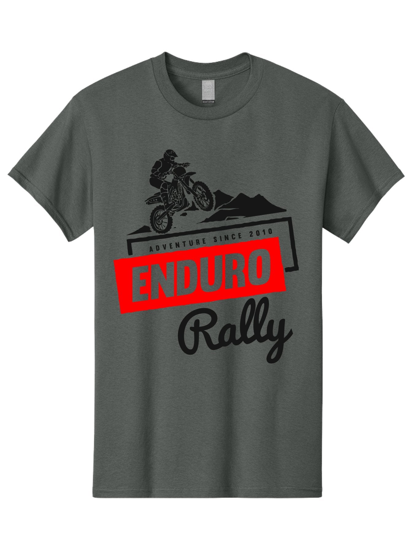 Enduro Rally Men'S Graphic Tee, 100% Cotton, Comfortable Casual Summer Wear, Machine Washable, Enduro Rally, Off-Road Adventure, Dirt Biking, Motorsports Event, Extreme Sports, Adventure Since 2010 Aae260 7