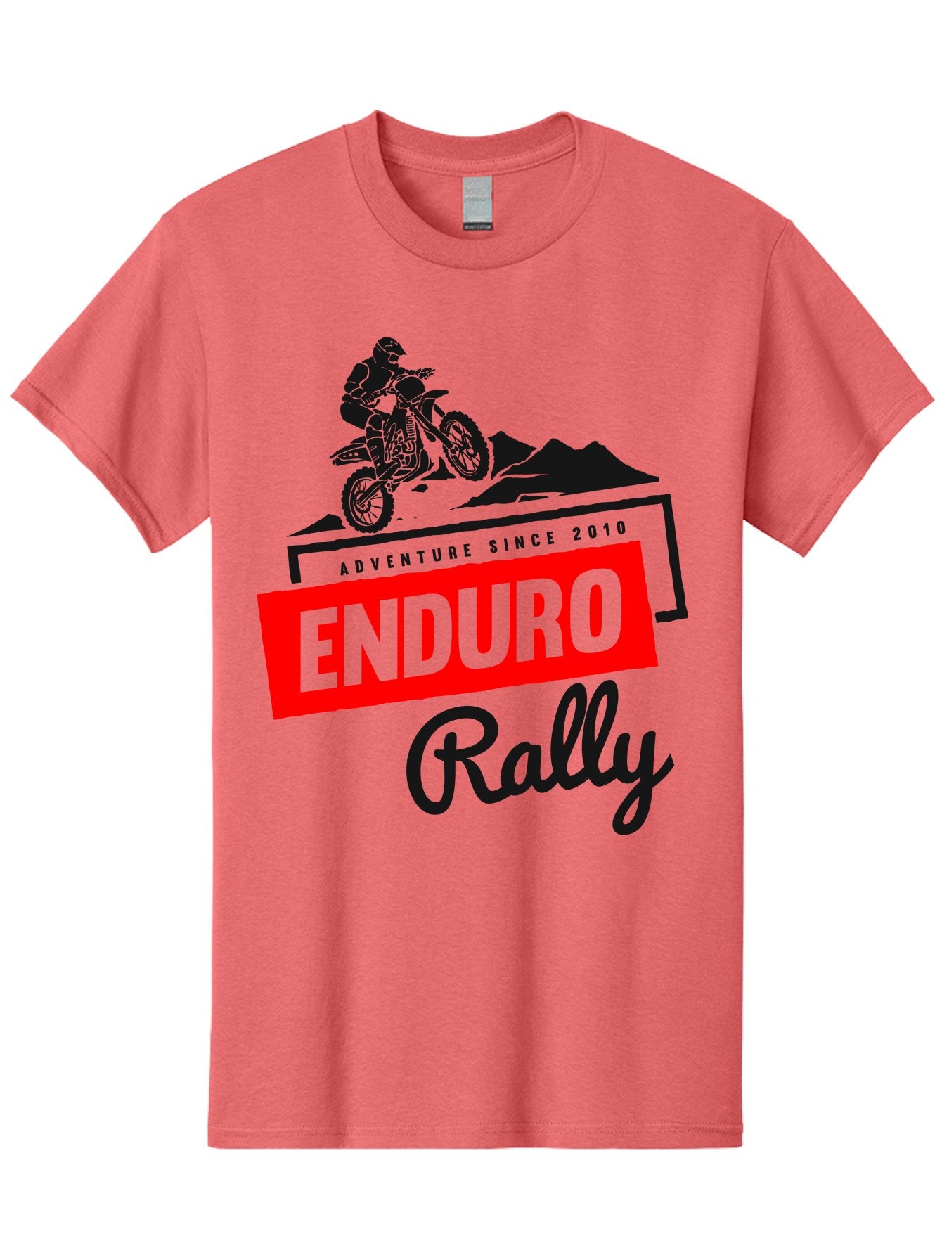 Enduro Rally Men'S Graphic Tee, 100% Cotton, Comfortable Casual Summer Wear, Machine Washable, Enduro Rally, Off-Road Adventure, Dirt Biking, Motorsports Event, Extreme Sports, Adventure Since 2010 Aae260 3