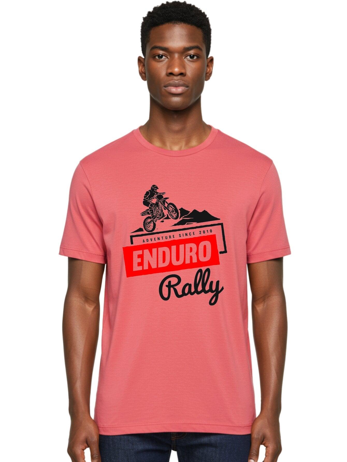 Enduro Rally Men'S Graphic Tee, 100% Cotton, Comfortable Casual Summer Wear, Machine Washable, Enduro Rally, Off-Road Adventure, Dirt Biking, Motorsports Event, Extreme Sports, Adventure Since 2010 Aae260 22