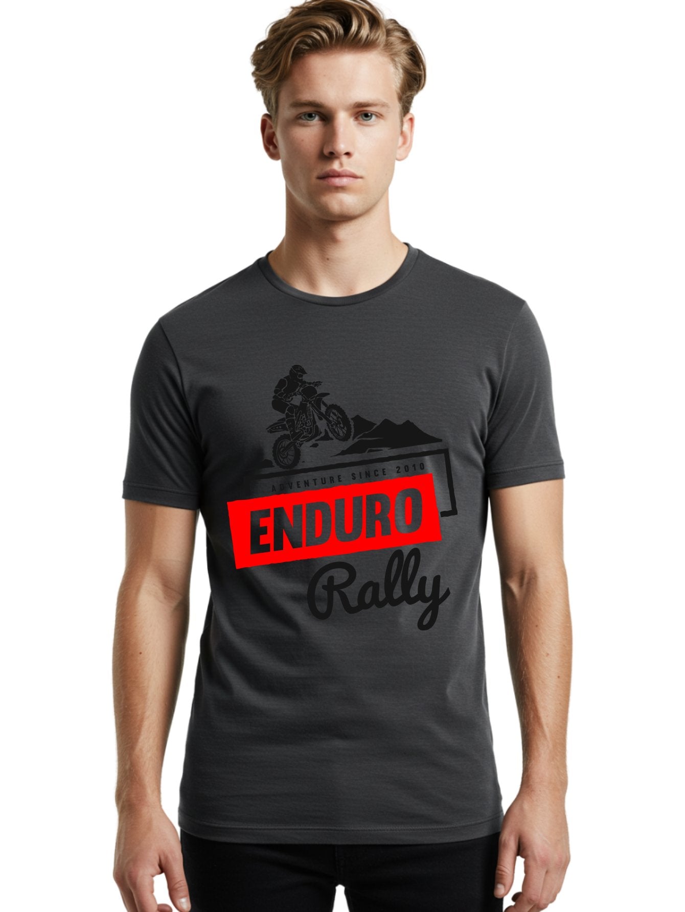 Enduro Rally Men'S Graphic Tee, 100% Cotton, Comfortable Casual Summer Wear, Machine Washable, Enduro Rally, Off-Road Adventure, Dirt Biking, Motorsports Event, Extreme Sports, Adventure Since 2010 Aae260 20