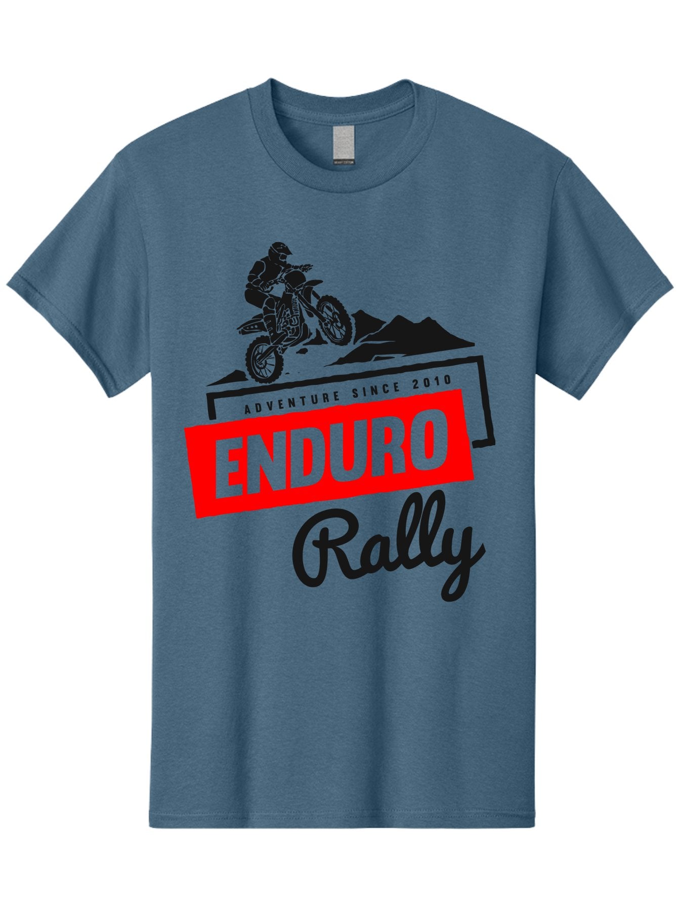 Enduro Rally Men'S Graphic Tee, 100% Cotton, Comfortable Casual Summer Wear, Machine Washable, Enduro Rally, Off-Road Adventure, Dirt Biking, Motorsports Event, Extreme Sports, Adventure Since 2010 Aae260