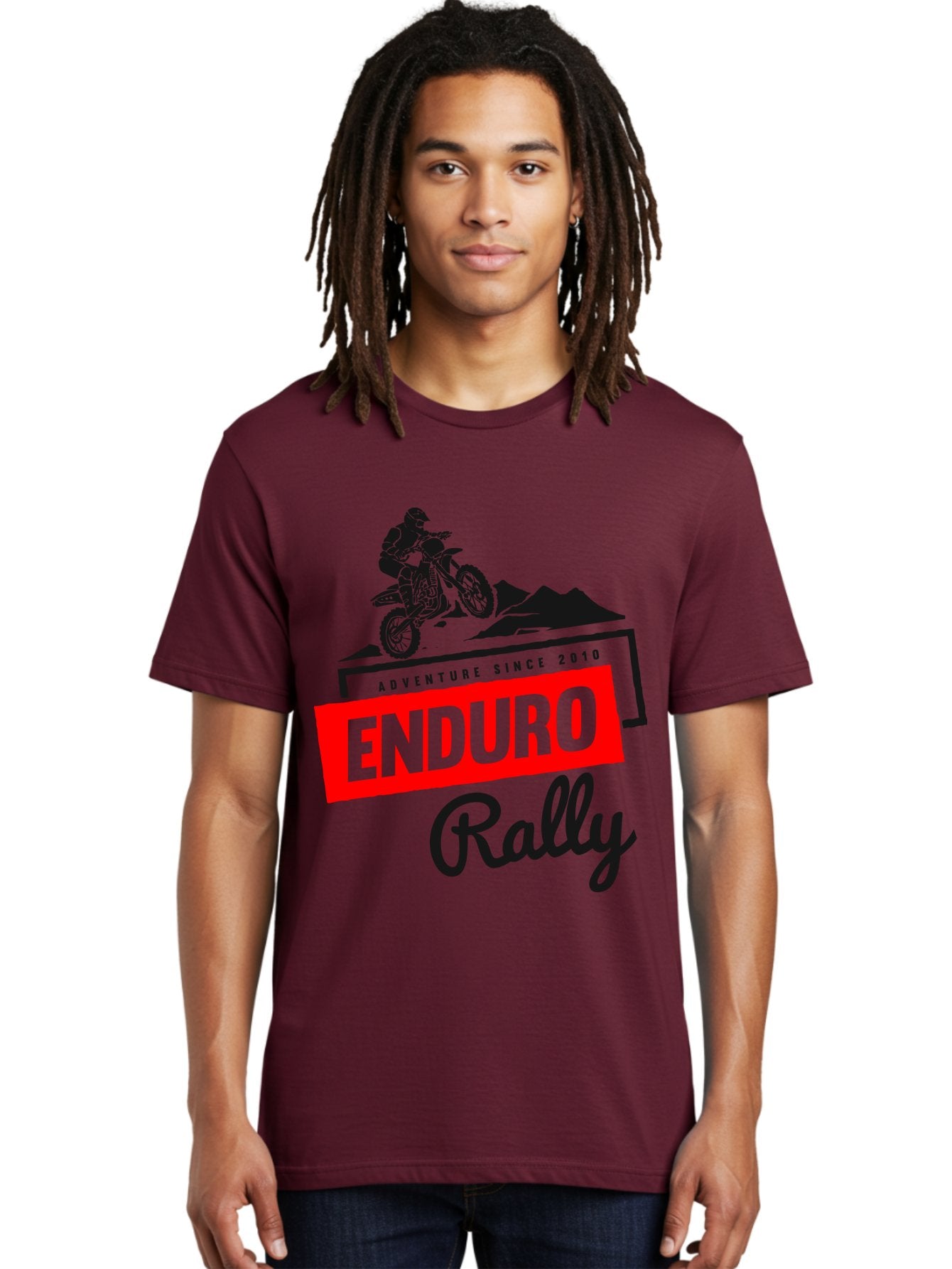 Enduro Rally Men'S Graphic Tee, 100% Cotton, Comfortable Casual Summer Wear, Machine Washable, Enduro Rally, Off-Road Adventure, Dirt Biking, Motorsports Event, Extreme Sports, Adventure Since 2010 Aae260 19