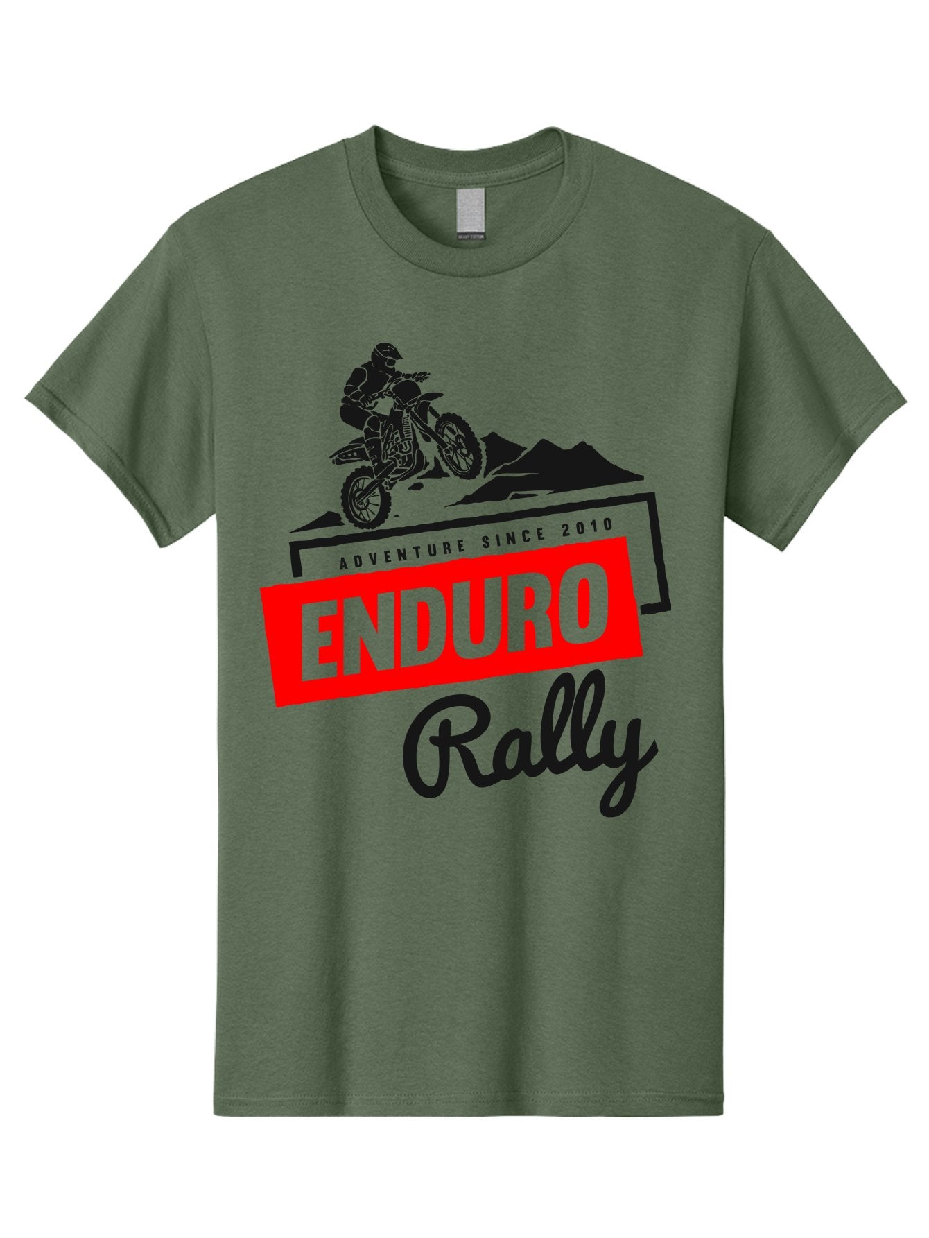 Enduro Rally Men'S Graphic Tee, 100% Cotton, Comfortable Casual Summer Wear, Machine Washable, Enduro Rally, Off-Road Adventure, Dirt Biking, Motorsports Event, Extreme Sports, Adventure Since 2010 Aae260 11