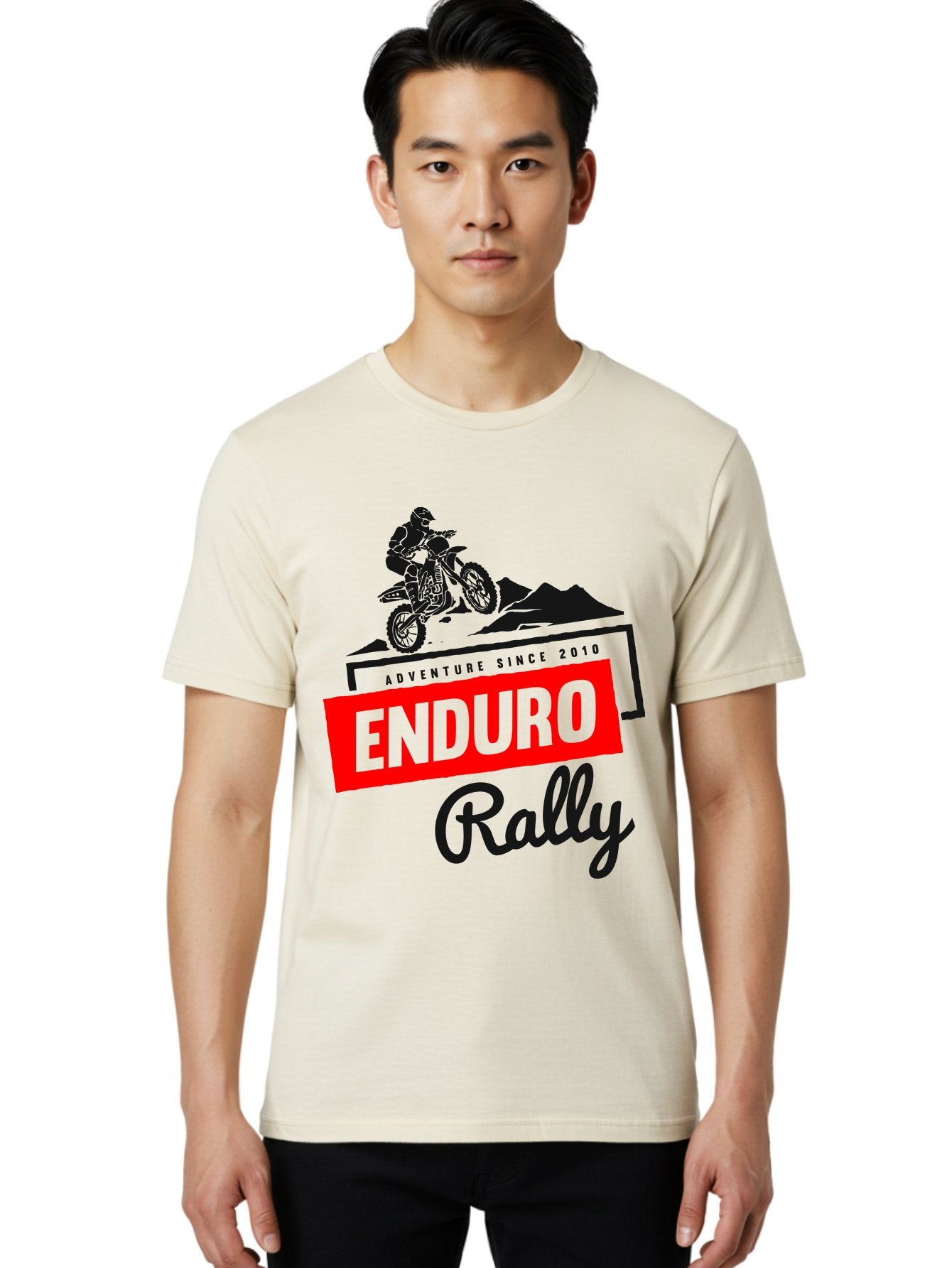 Enduro Rally Men'S Graphic Tee, 100% Cotton, Comfortable Casual Summer Wear, Machine Washable, Enduro Rally, Off-Road Adventure, Dirt Biking, Motorsports Event, Extreme Sports, Adventure Since 2010 Aae260 17