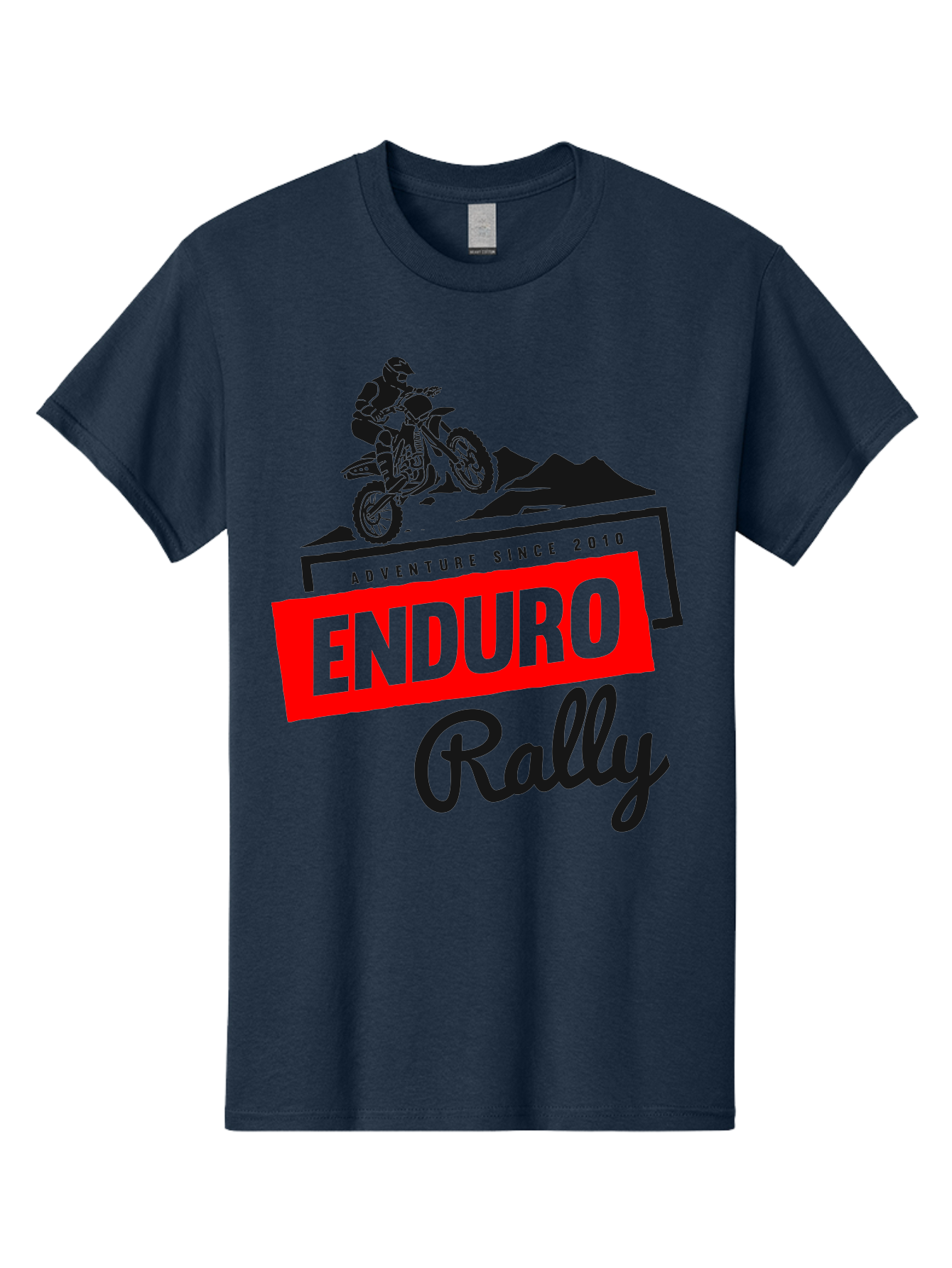 Enduro Rally Men'S Graphic Tee, 100% Cotton, Comfortable Casual Summer Wear, Machine Washable, Enduro Rally, Off-Road Adventure, Dirt Biking, Motorsports Event, Extreme Sports, Adventure Since 2010 Aae260