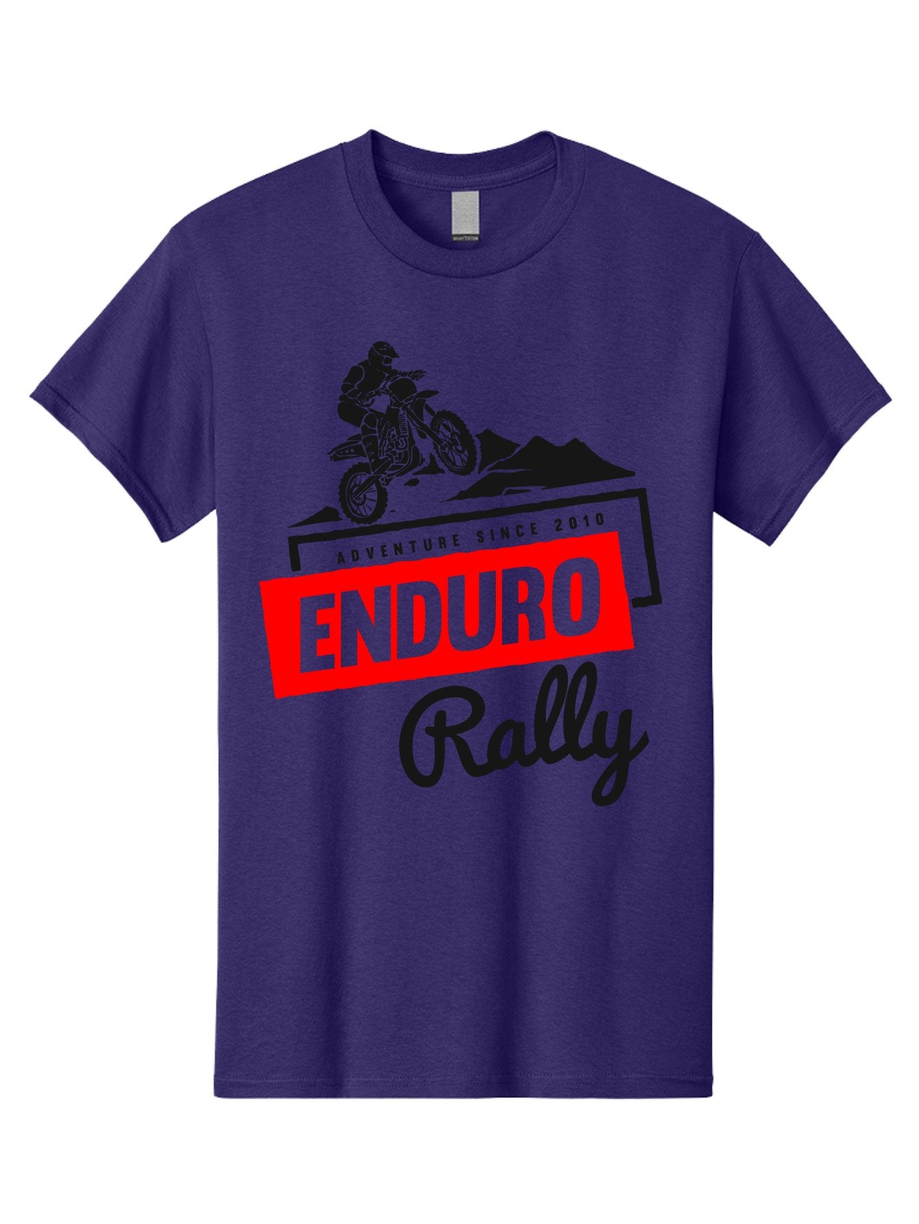 Enduro Rally Men'S Graphic Tee, 100% Cotton, Comfortable Casual Summer Wear, Machine Washable, Enduro Rally, Off-Road Adventure, Dirt Biking, Motorsports Event, Extreme Sports, Adventure Since 2010 Aae260 12