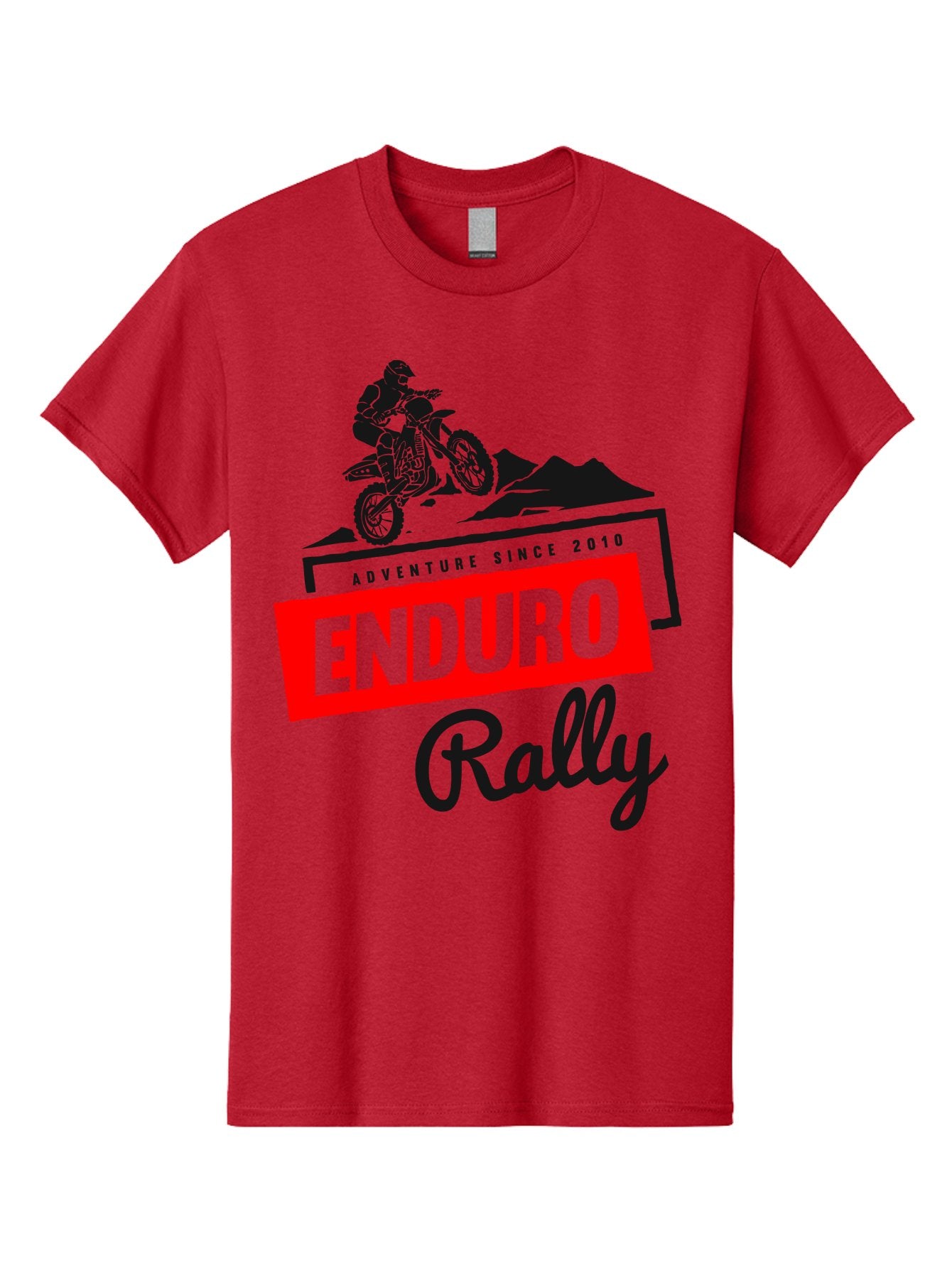 Enduro Rally Men'S Graphic Tee, 100% Cotton, Comfortable Casual Summer Wear, Machine Washable, Enduro Rally, Off-Road Adventure, Dirt Biking, Motorsports Event, Extreme Sports, Adventure Since 2010 Aae260 8