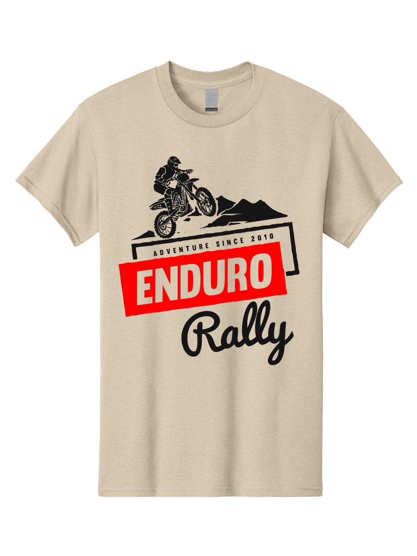 Enduro Rally Men'S Graphic Tee, 100% Cotton, Comfortable Casual Summer Wear, Machine Washable, Enduro Rally, Off-Road Adventure, Dirt Biking, Motorsports Event, Extreme Sports, Adventure Since 2010 Aae260 4