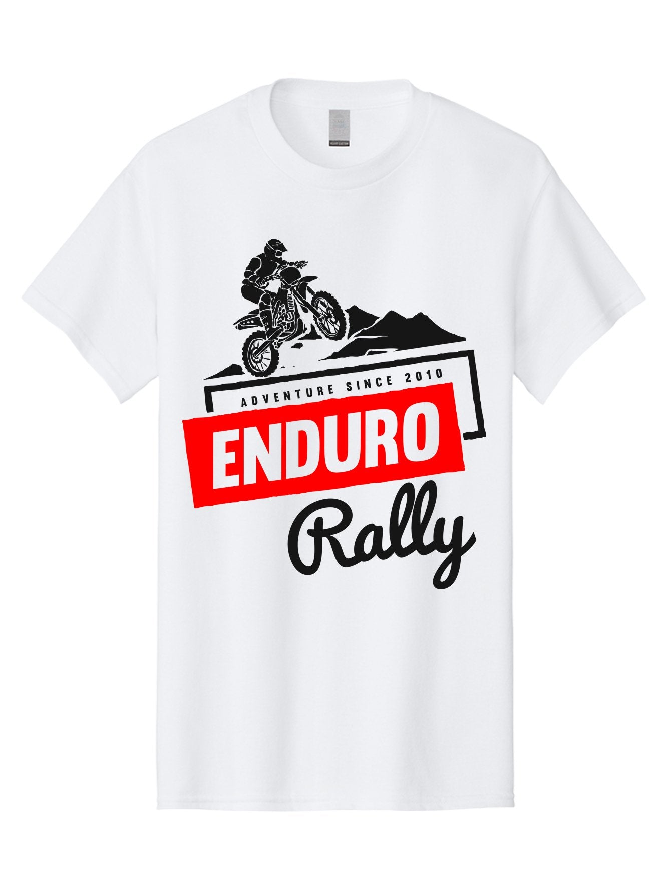 Enduro Rally Men'S Graphic Tee, 100% Cotton, Comfortable Casual Summer Wear, Machine Washable, Enduro Rally, Off-Road Adventure, Dirt Biking, Motorsports Event, Extreme Sports, Adventure Since 2010 Aae260 9