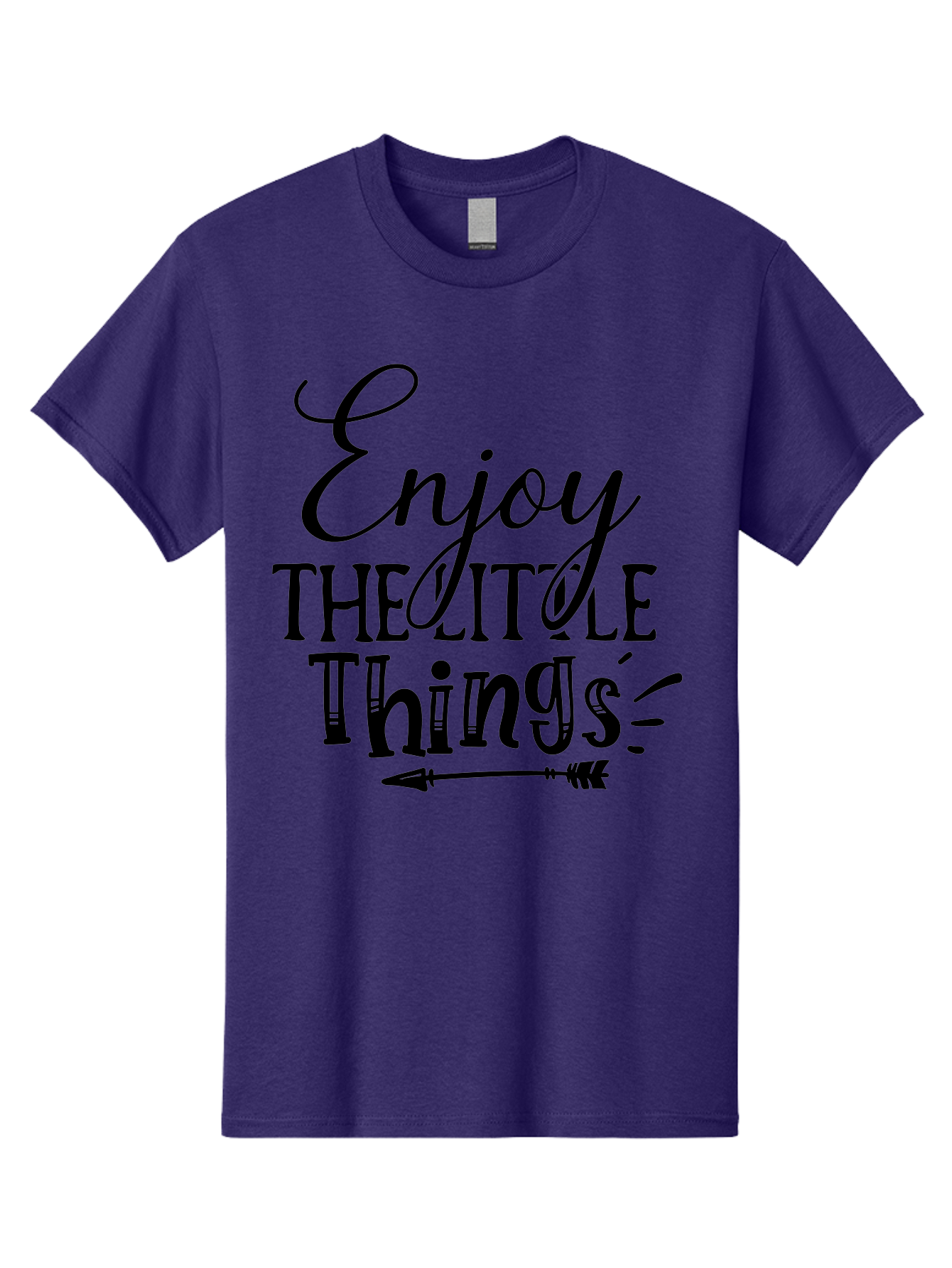 Enjoy The Little Things Men'S Graphic Tee, 100% Cotton, Comfortable Casual Summer Wear, Machine Washable, Inspirational Quote, Motivational Phrase, Positive Message, Enjoy The Little Things, Happiness, Mindfulness, Gratitude, Simple Living, Aae261 29