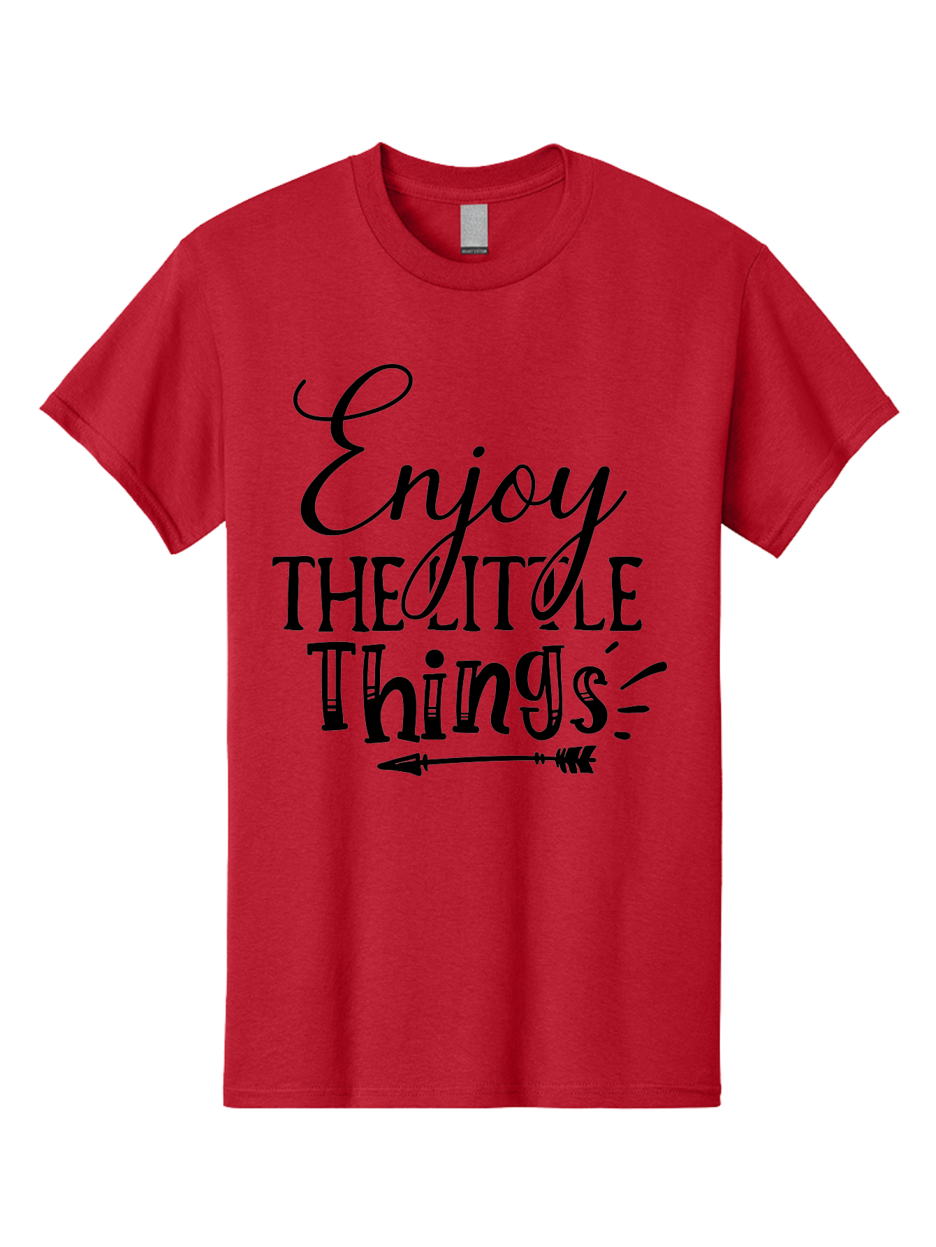 Enjoy The Little Things Men'S Graphic Tee, 100% Cotton, Comfortable Casual Summer Wear, Machine Washable, Inspirational Quote, Motivational Phrase, Positive Message, Enjoy The Little Things, Happiness, Mindfulness, Gratitude, Simple Living, Aae261 15
