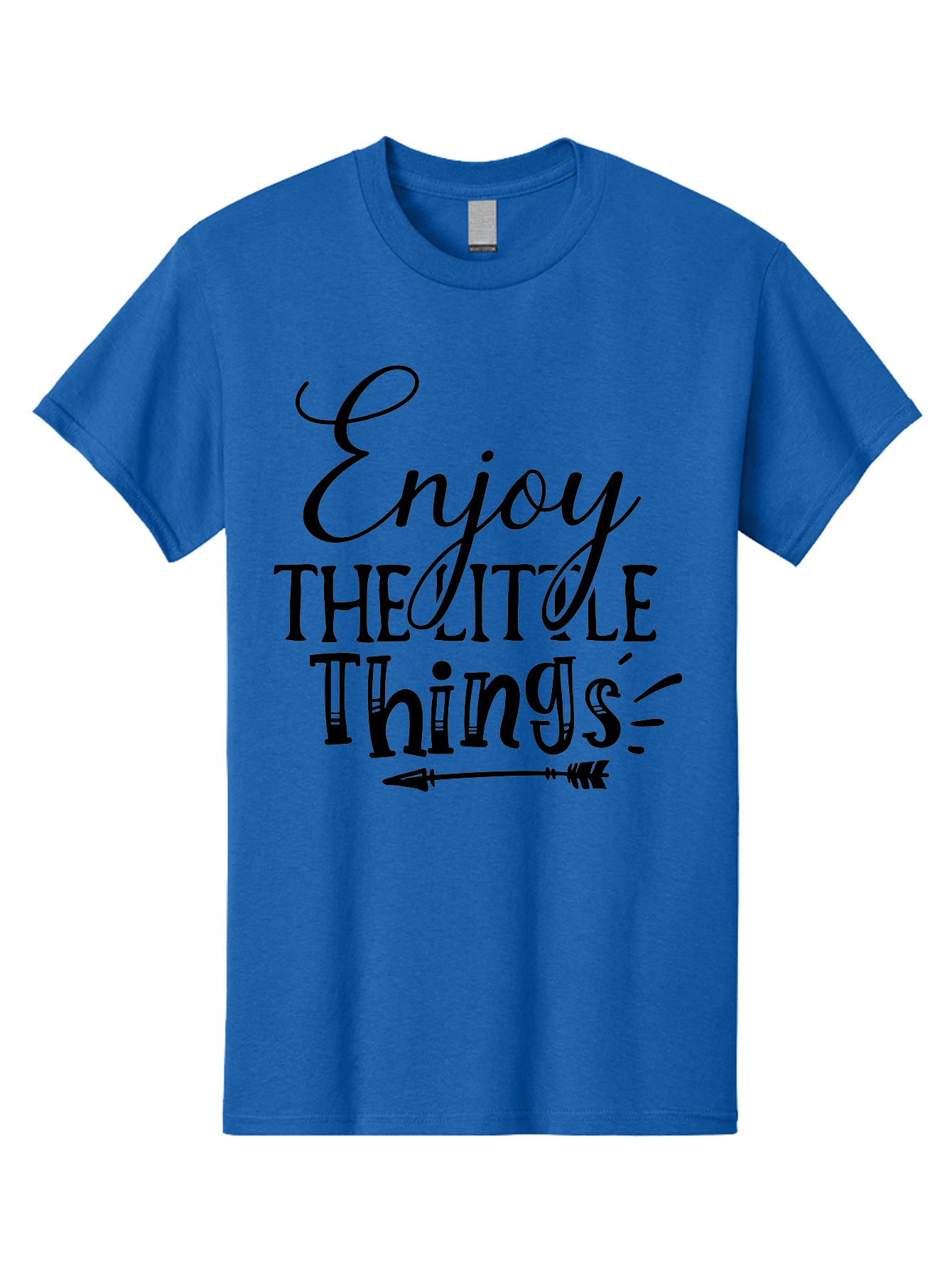 Enjoy The Little Things Men'S Graphic Tee, 100% Cotton, Comfortable Casual Summer Wear, Machine Washable, Inspirational Quote, Motivational Phrase, Positive Message, Enjoy The Little Things, Happiness, Mindfulness, Gratitude, Simple Living, Aae261 13