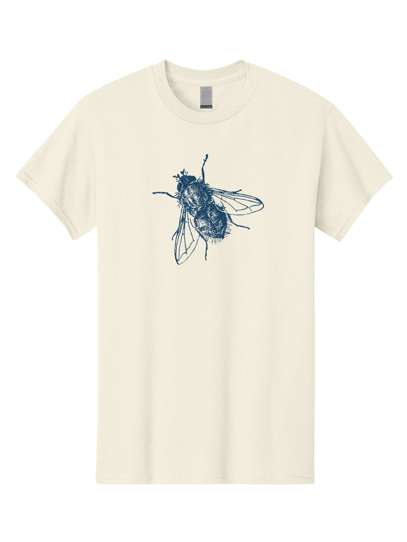 Eyefly Men'S Graphic Tee, 100% Cotton, Comfortable Casual Summer Wear, Machine Washable, Fly Illustration, Insect Art, Detailed Drawing, Blue Fly, Wildlife Graphic, Entomology Illustration, Insect Wings, Fly Close-Up, Insect Texture, Aae269 8