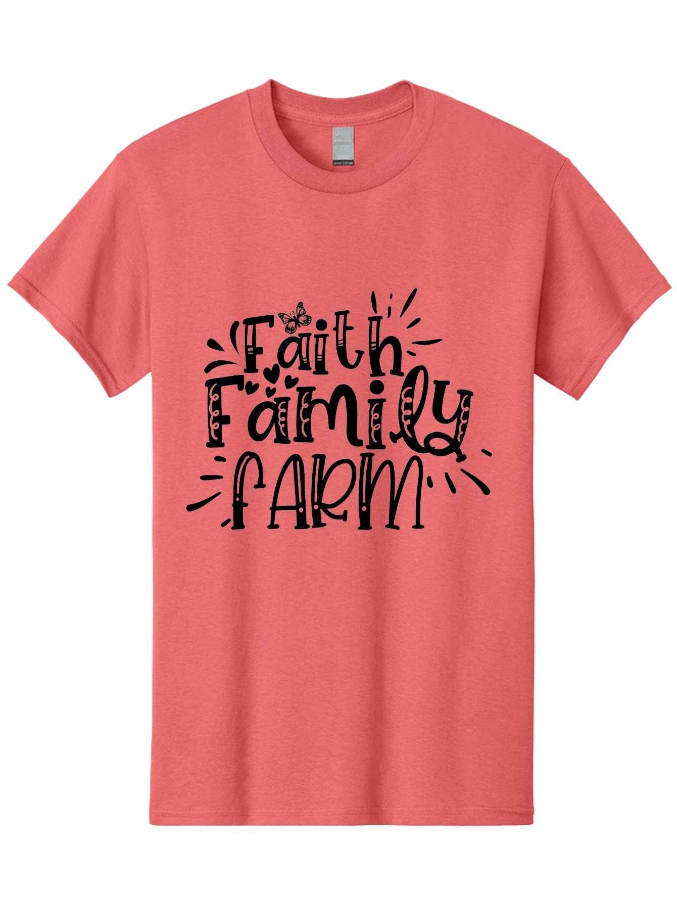 Faith Family Farm Men'S Graphic Tee, 100% Cotton, Comfortable Casual Summer Wear, Machine Washable, Faith, Family, Farm, Rural Life, Farmhouse Style, Farm Fresh, Country Living, Agricultural Values, Inspirational Quotes, Rustic Charm Aae271 7